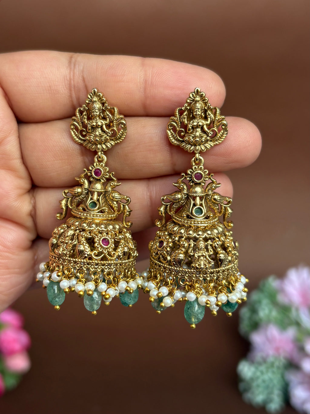 Lakshmi antique jhumkas