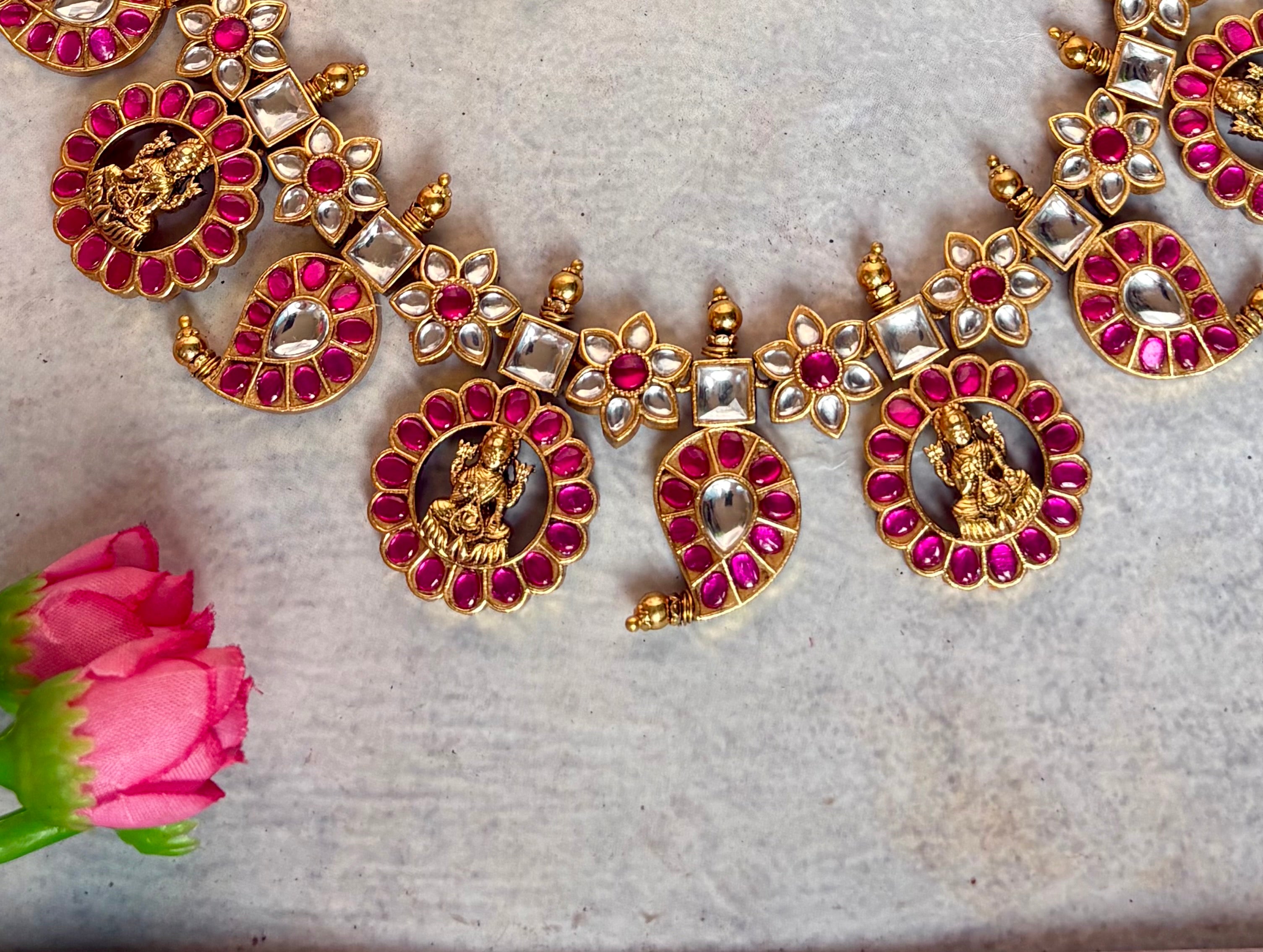 Jadau mango neckpiece