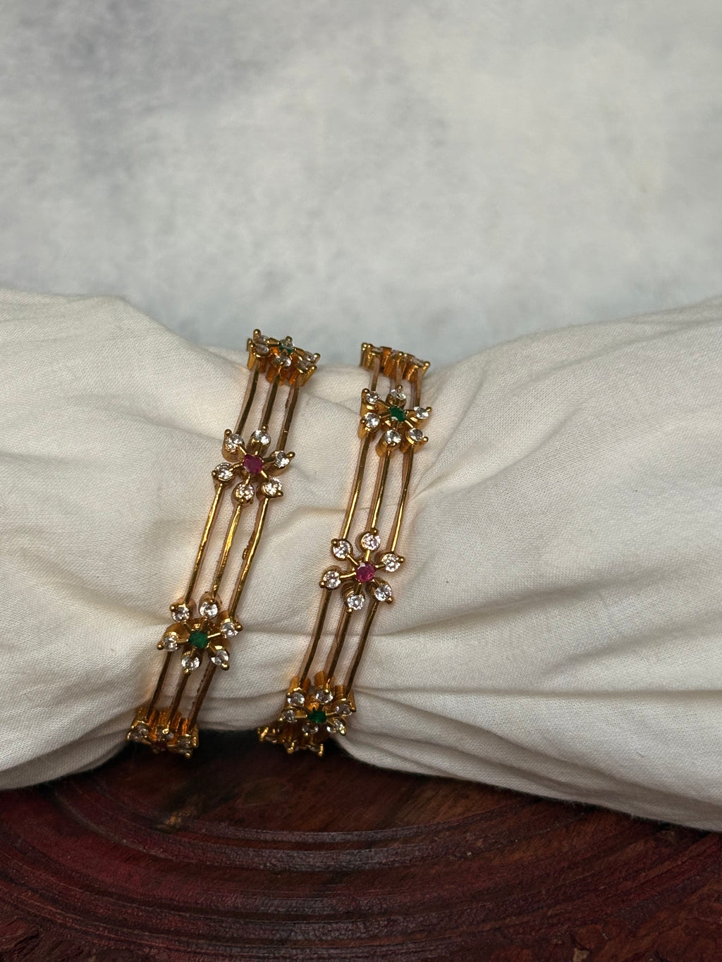 Diamond replica bangles