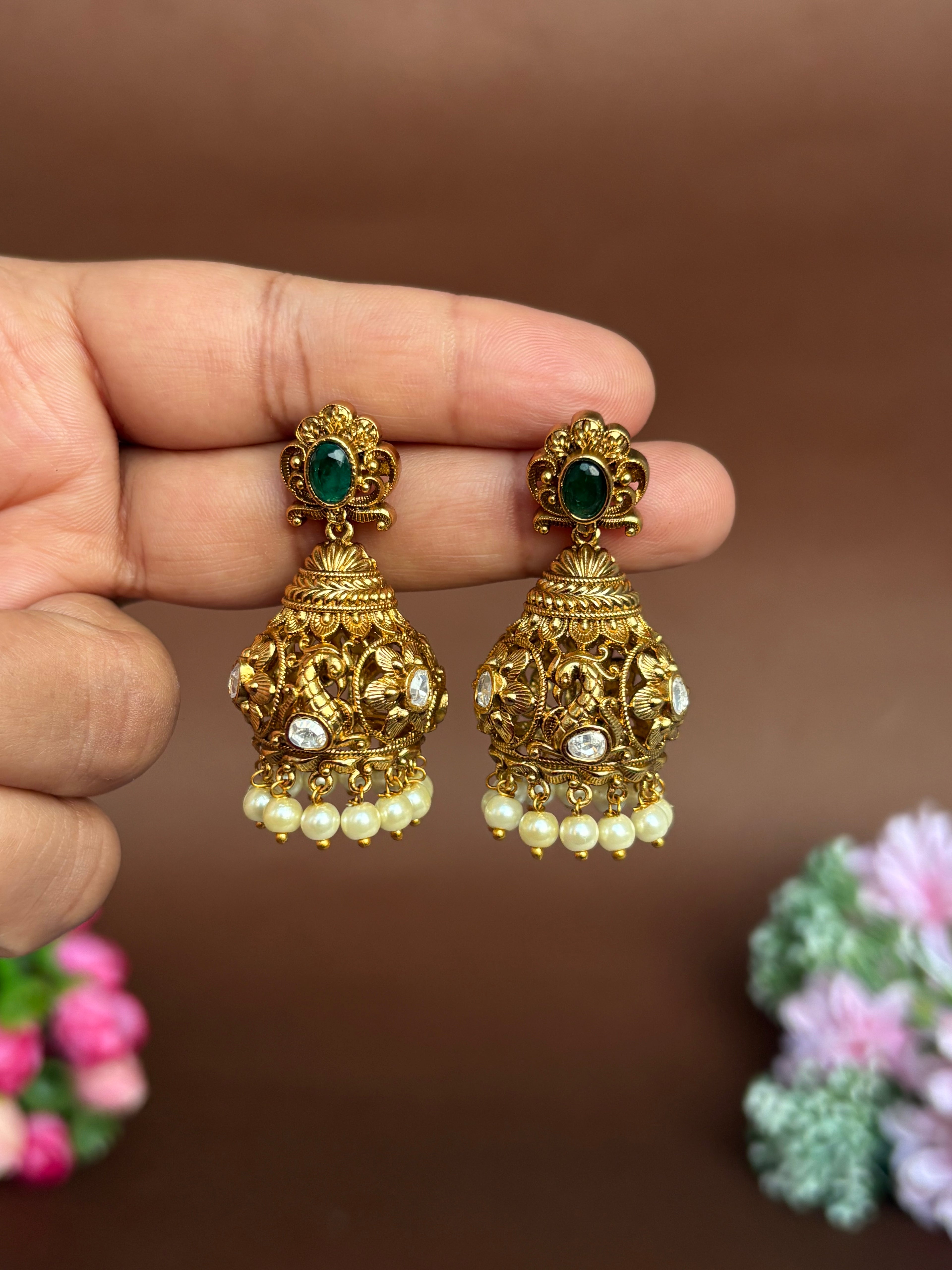 MOISSANITE JHUMKAS