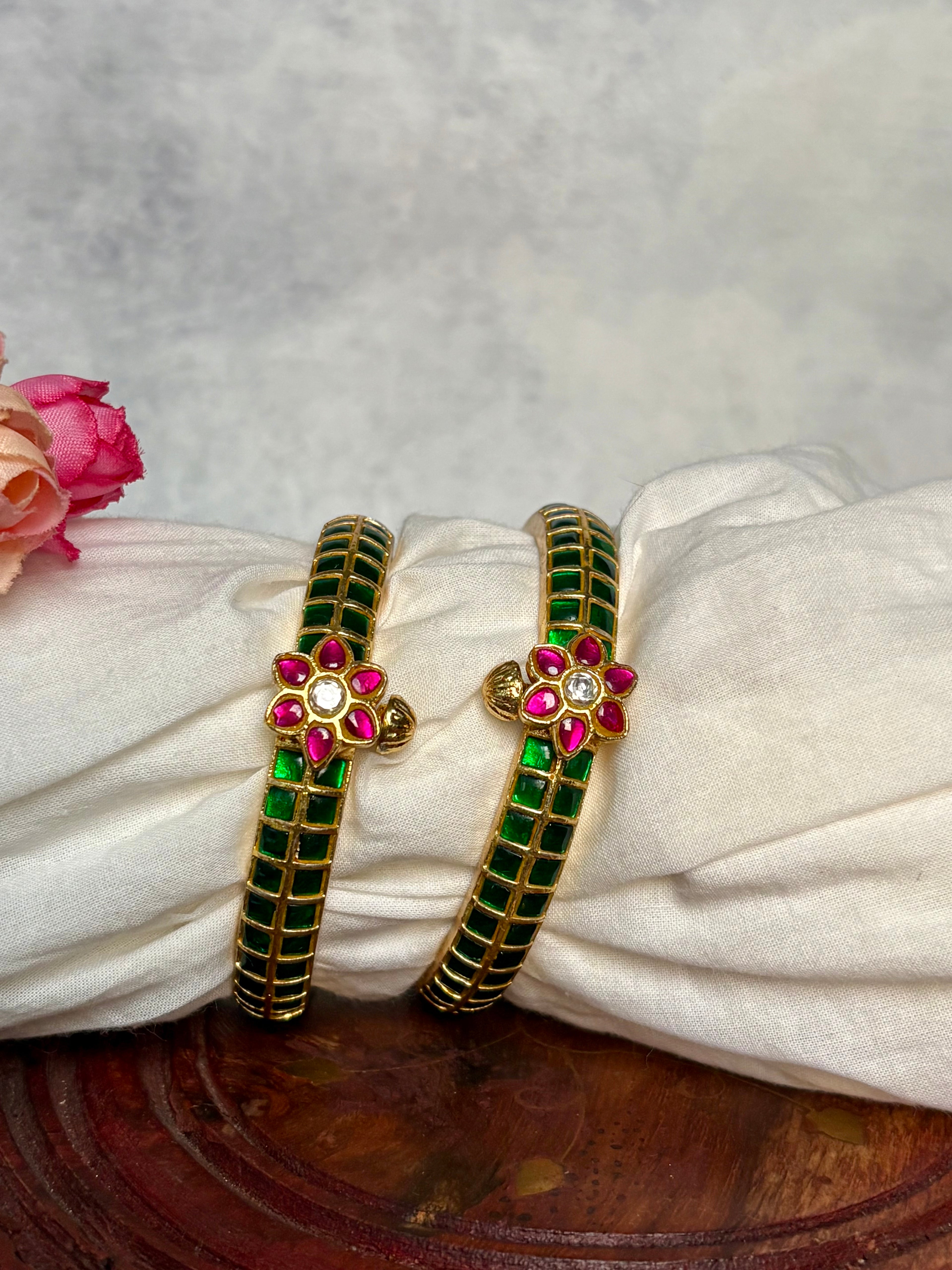 Jadau openable kada bangles