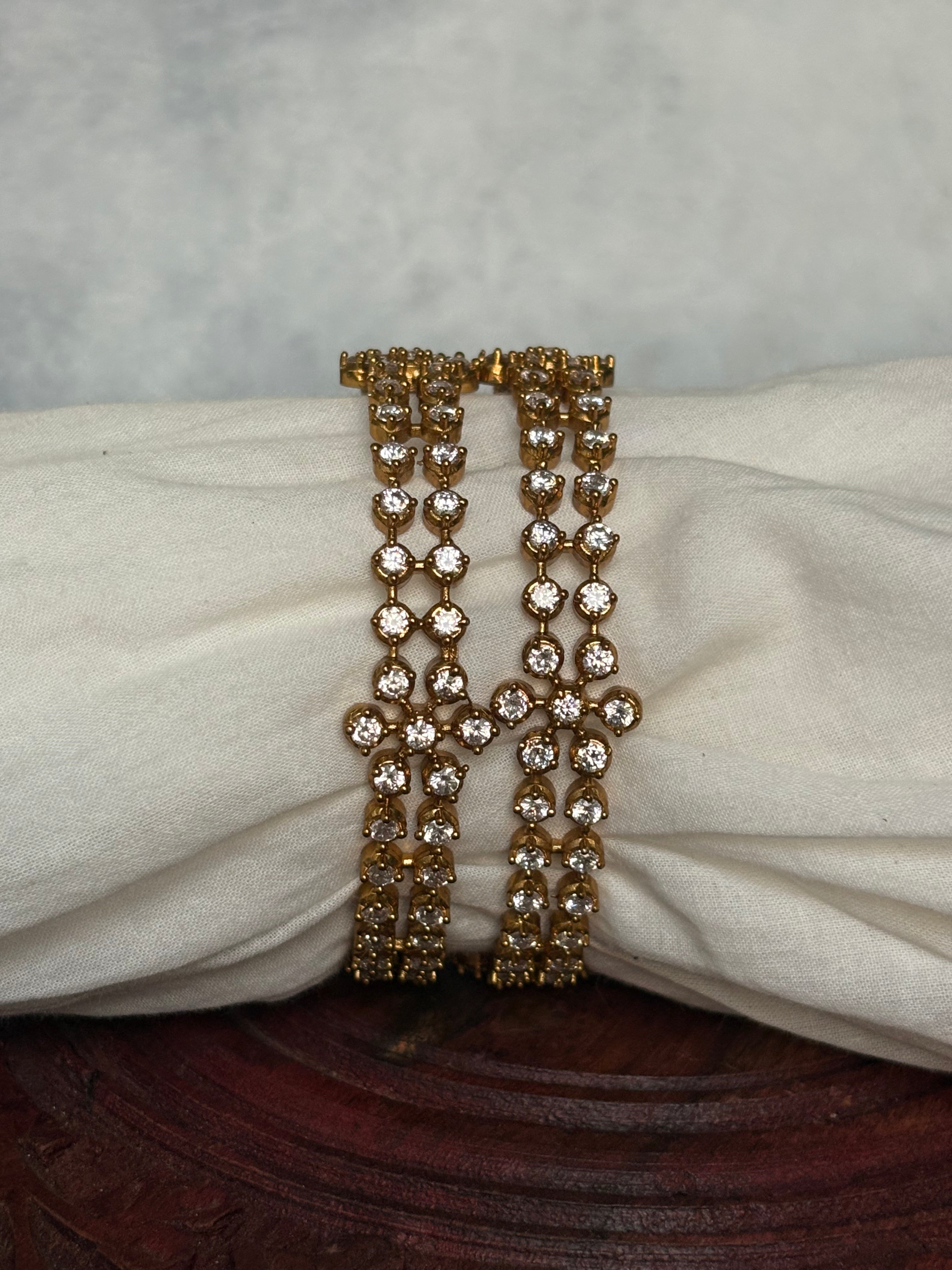Diamond look alike bangles
