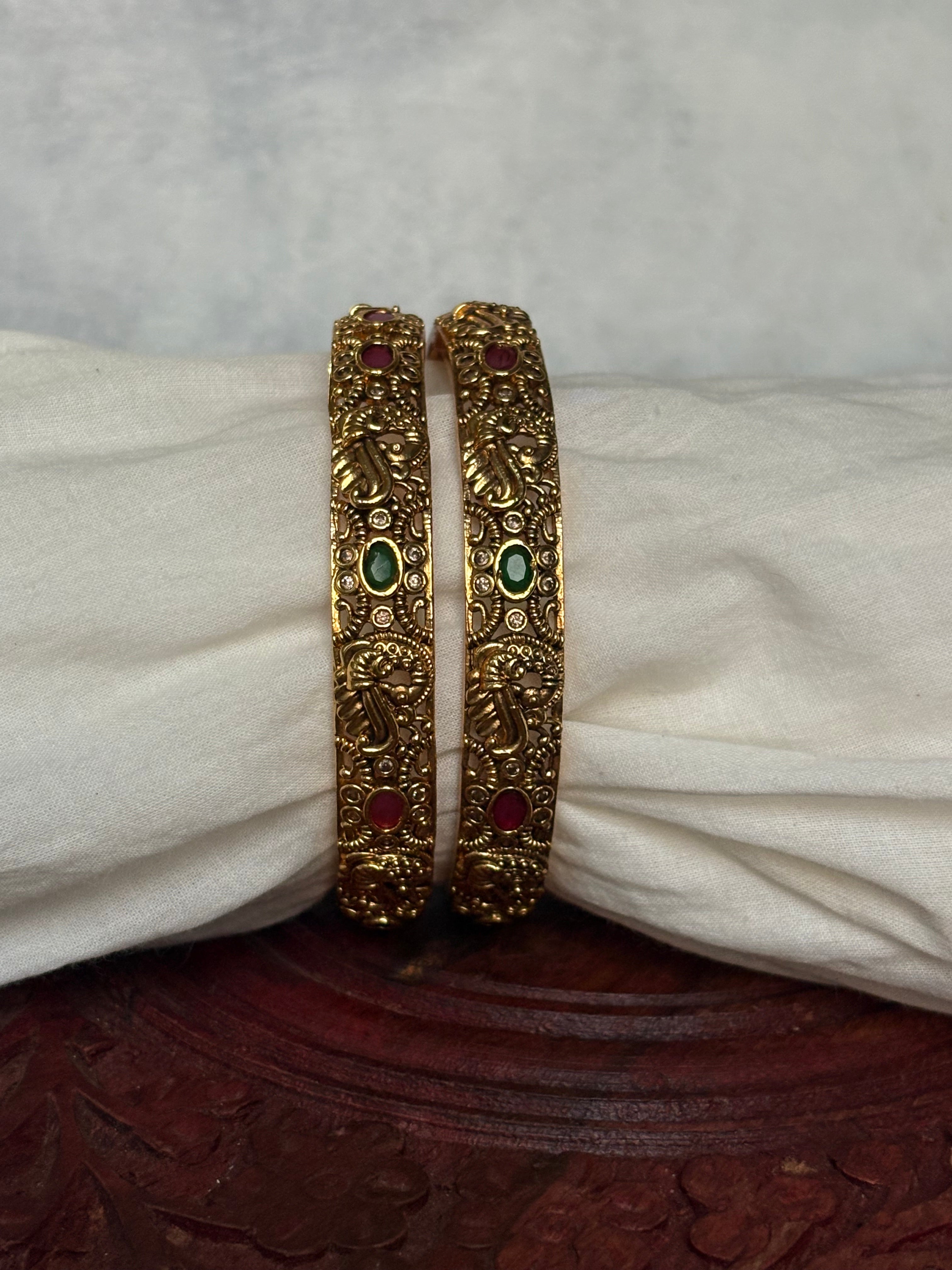 Peacock bangles