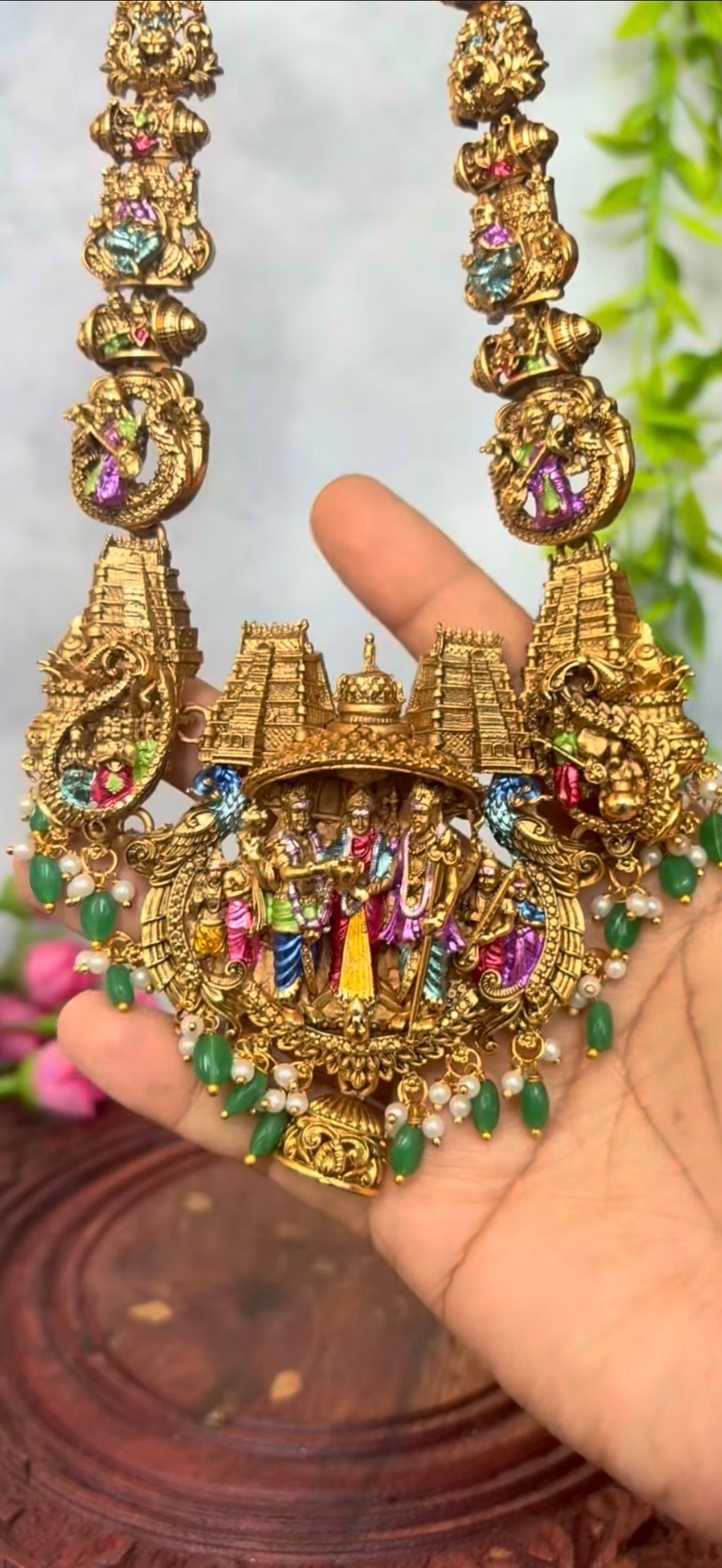 Meenakari long haaram