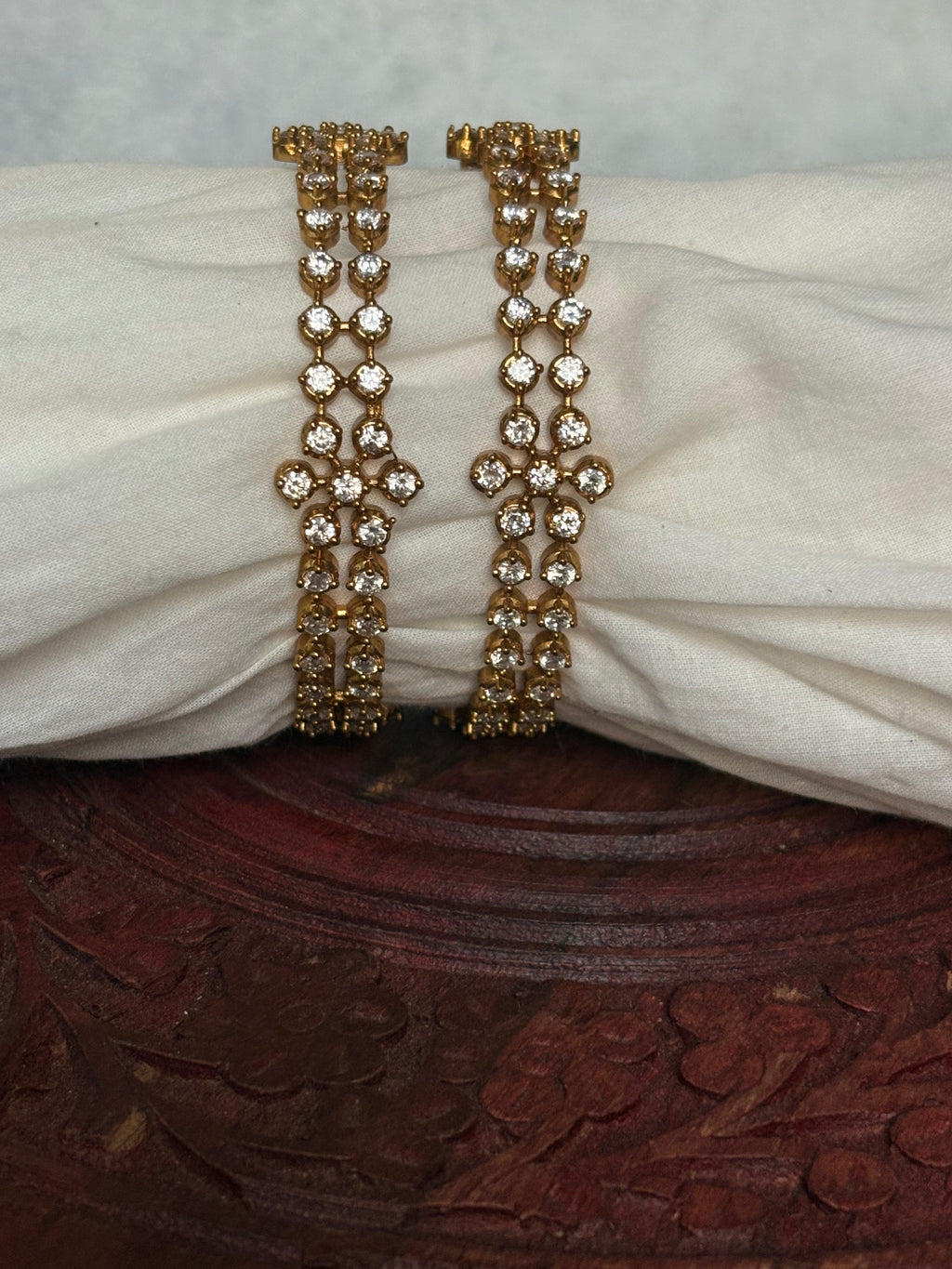 Diamond look alike bangles