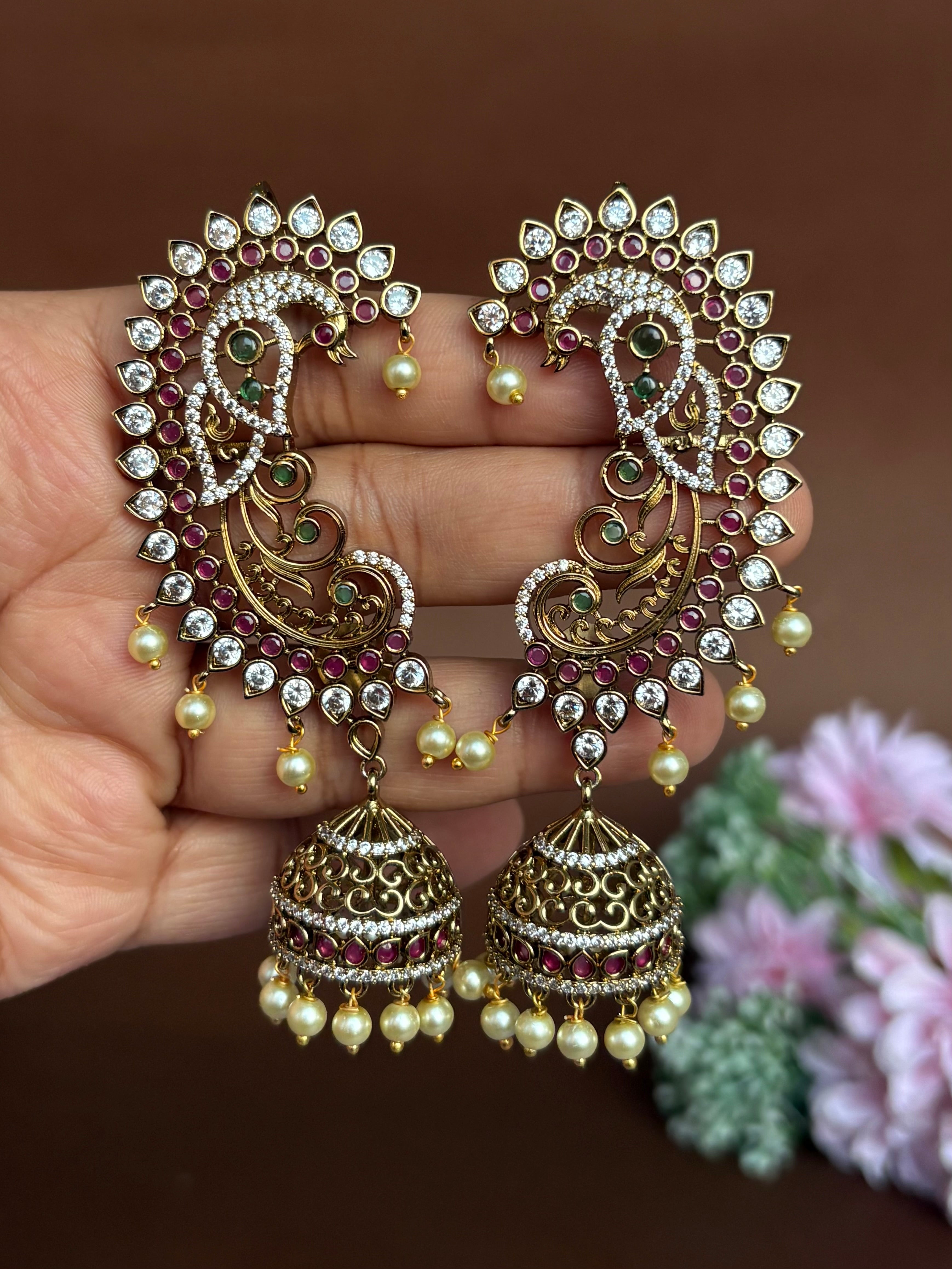 PEACOCK EARCUFFS