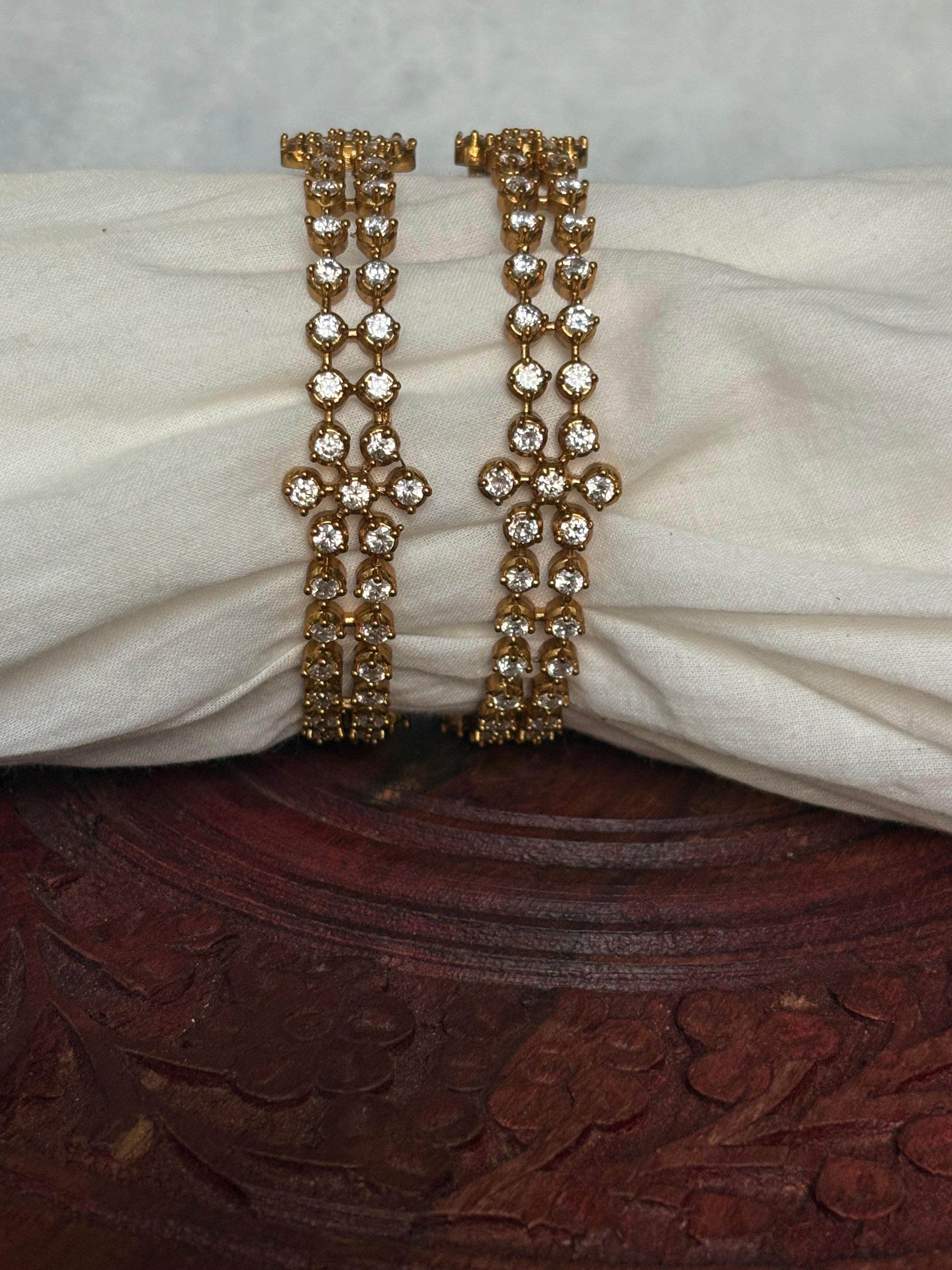 Diamond look alike bangles