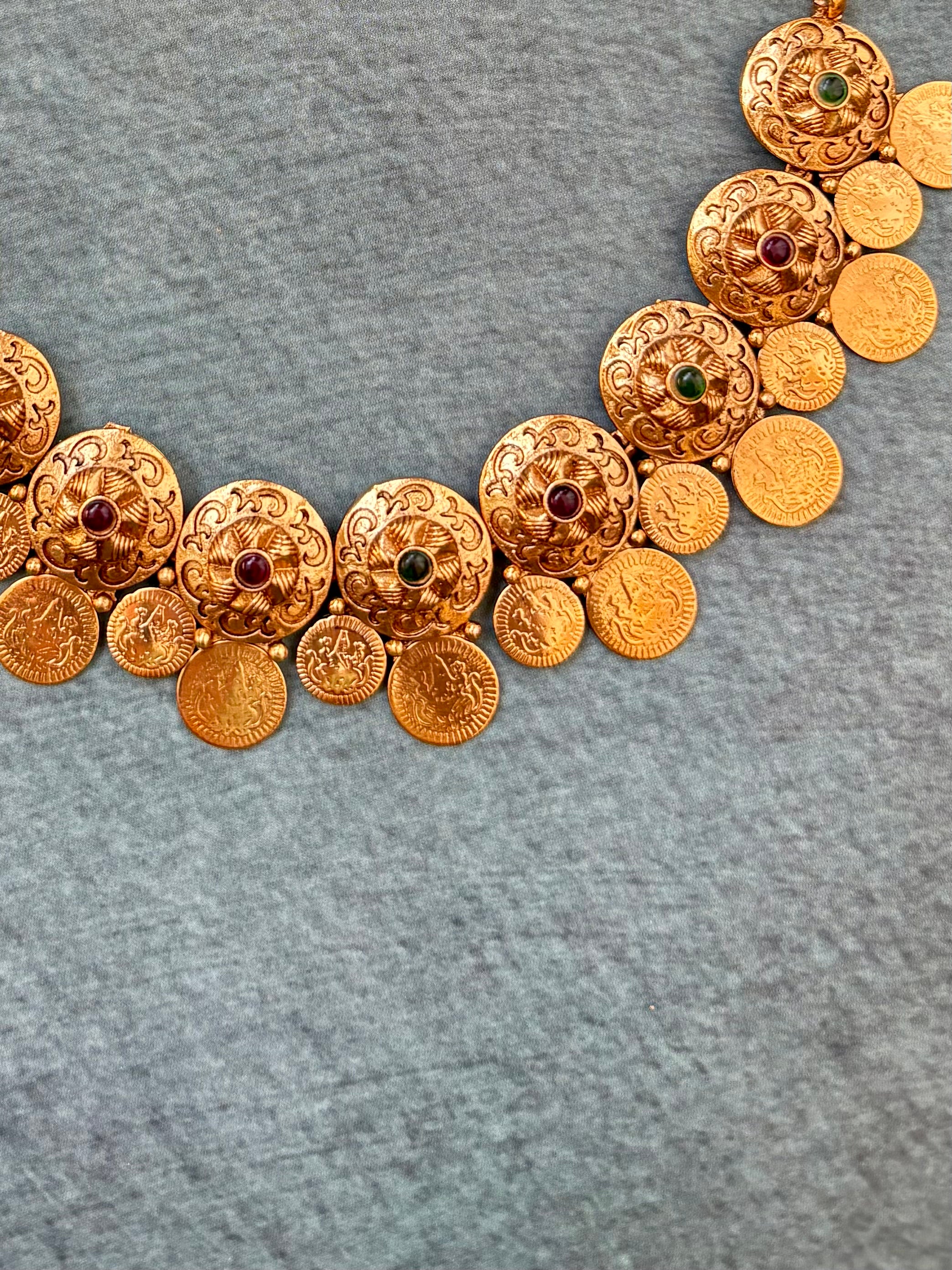 Lakshmi coin neckpiece