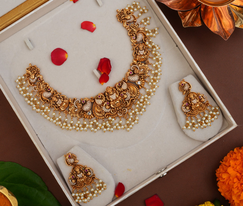ANTIQUE LAKSHMI NECKPIECE