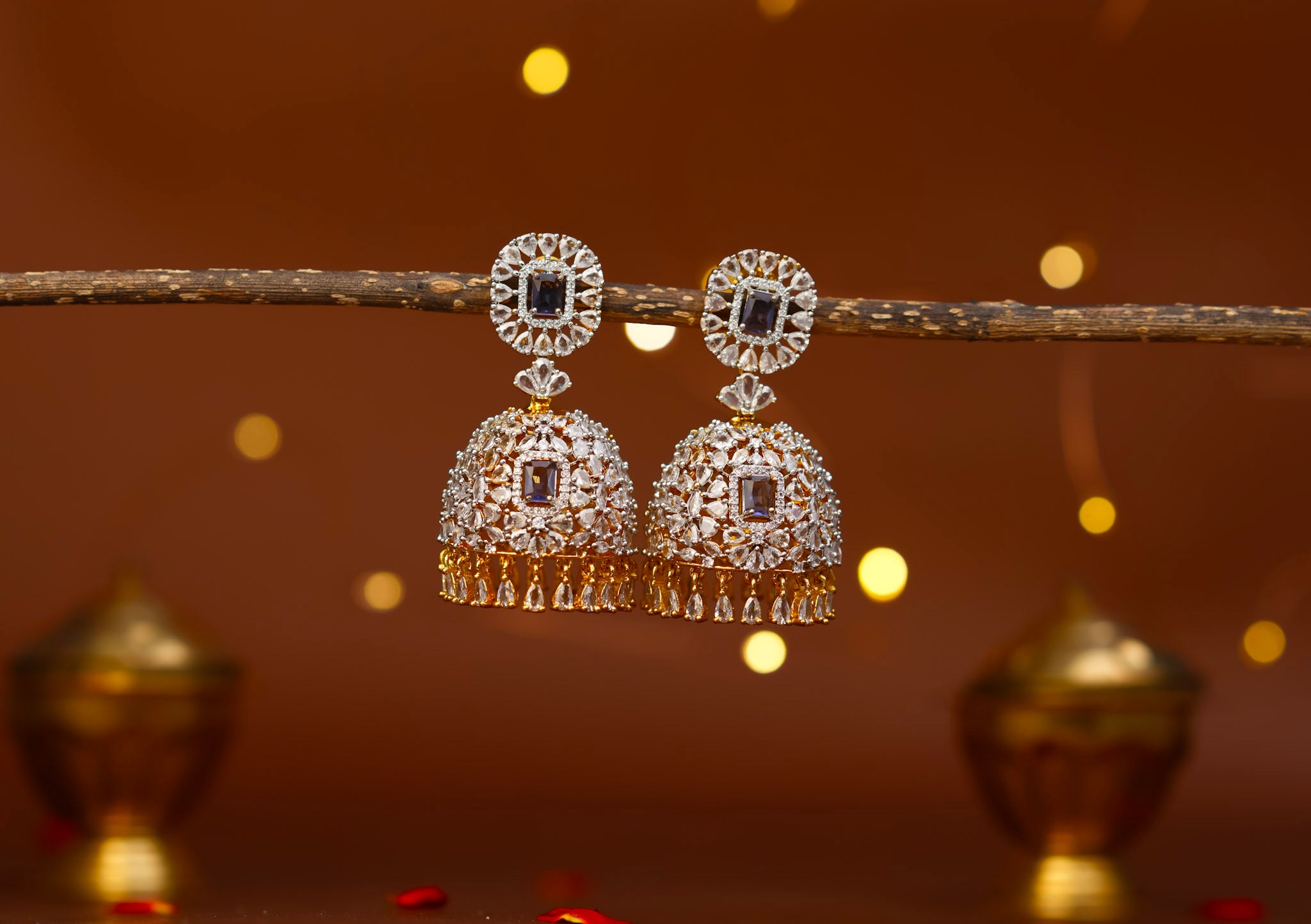 AD JUMBO JHUMKAS (PURPLE)