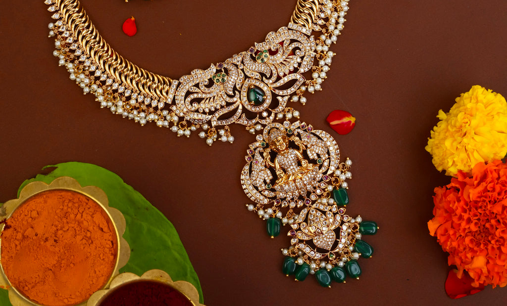 LAKSHMI GOLD LOOK ALIKE NECKPIECE