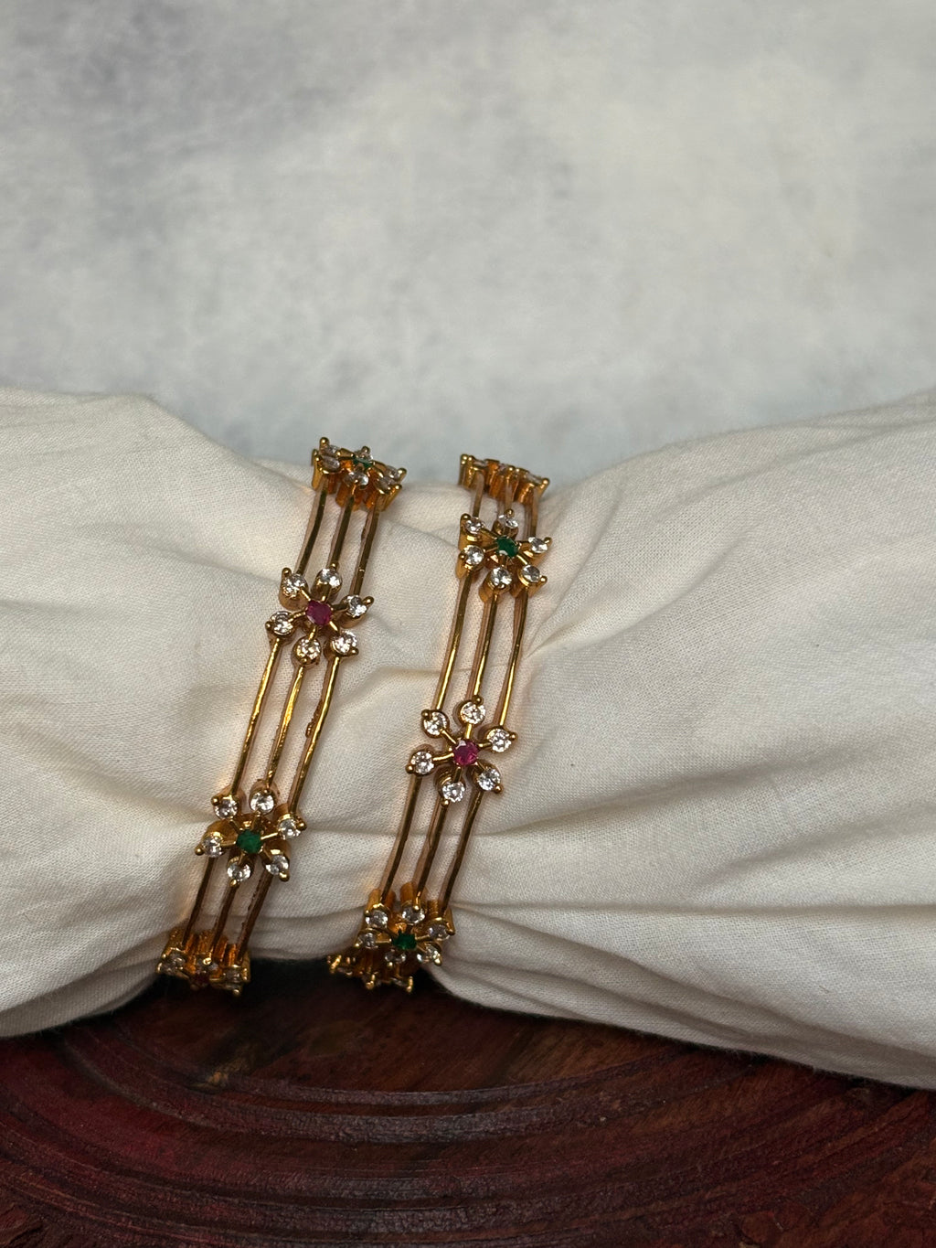 Diamond replica bangles
