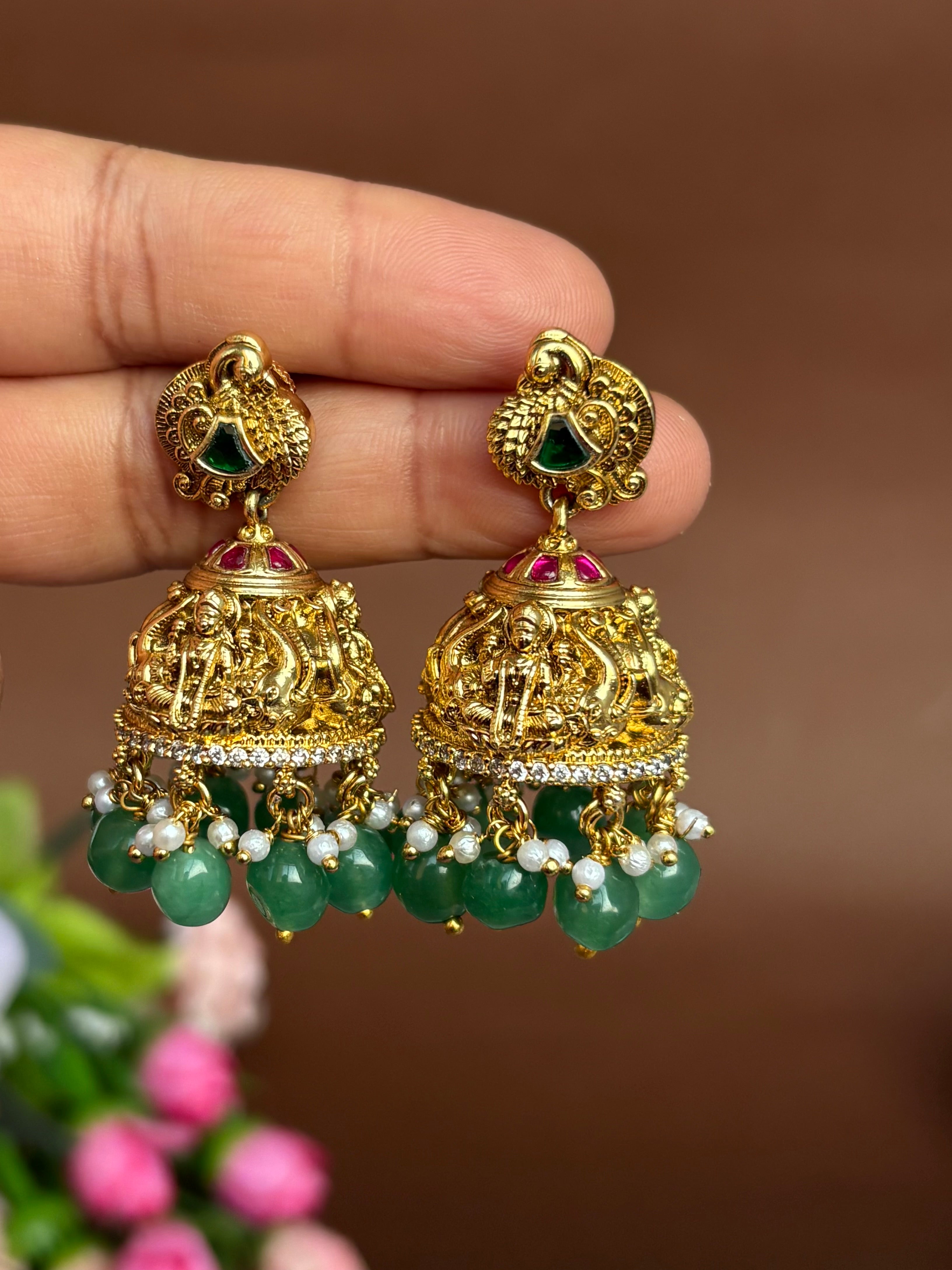PEACOCK JADAU JHUMKAS