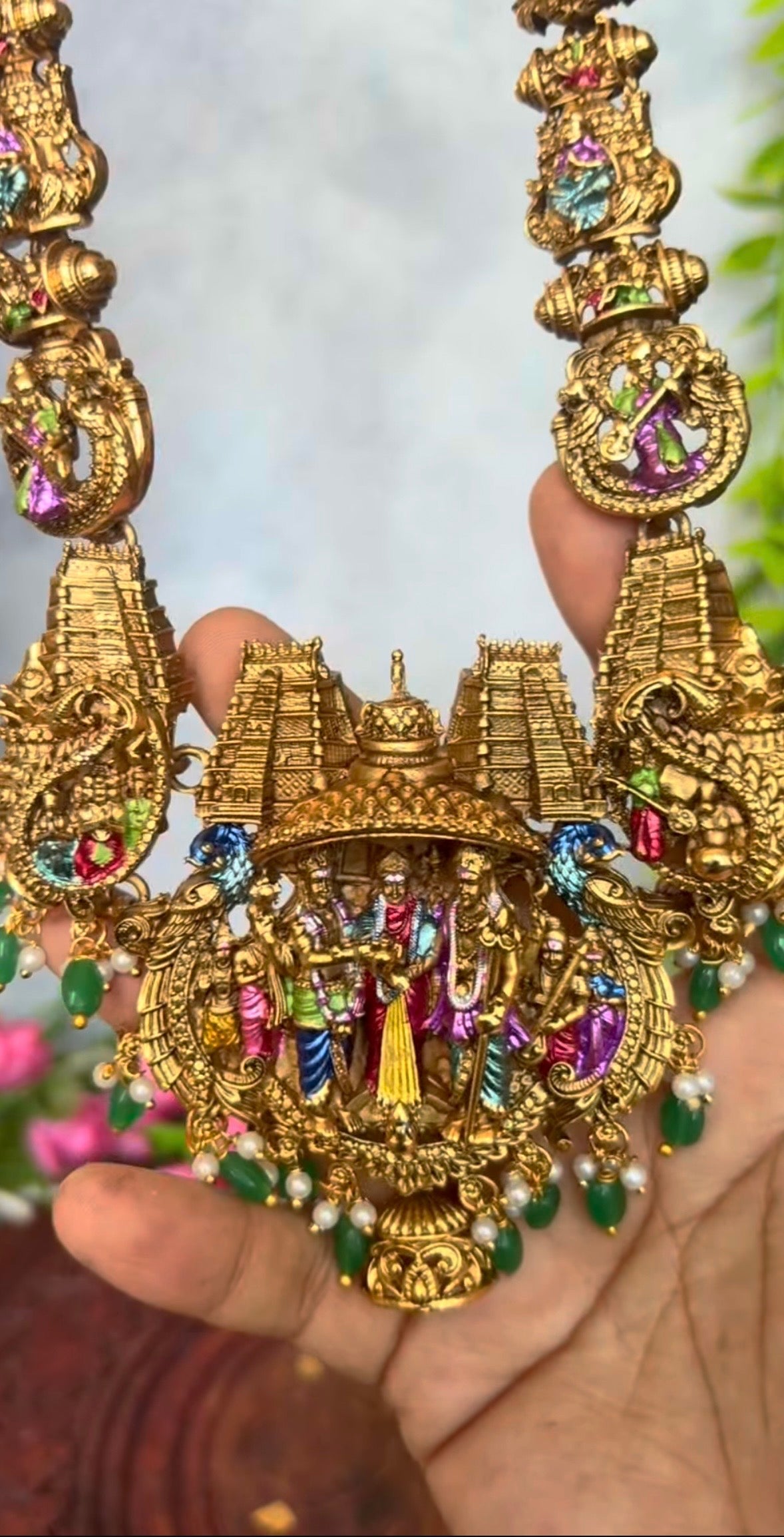 Meenakari long haaram