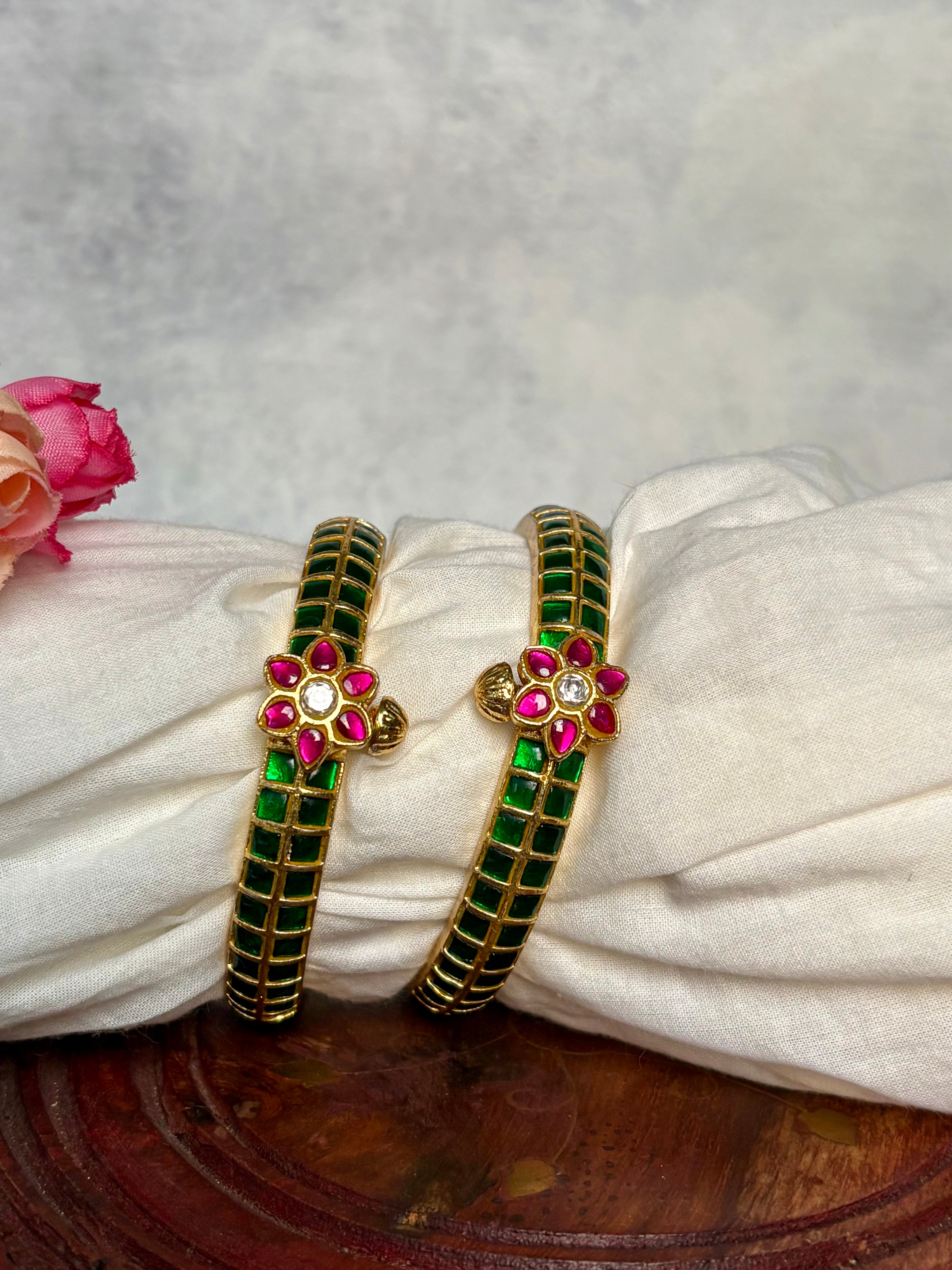 Jadau openable kada bangles