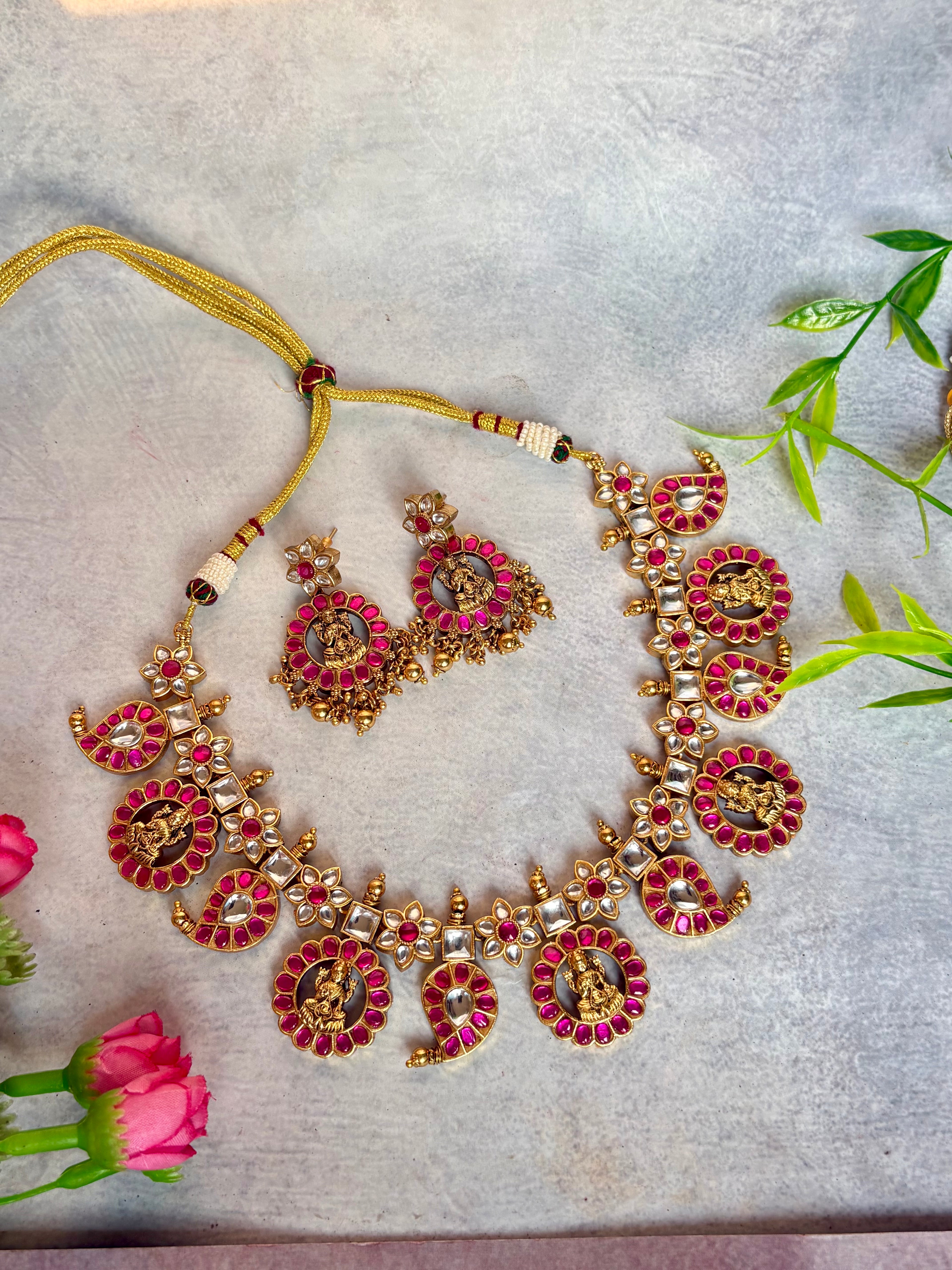 Jadau mango neckpiece