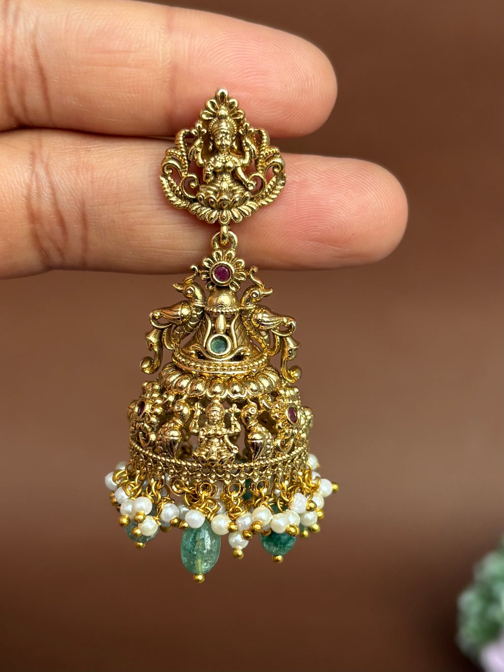 Lakshmi antique jhumkas