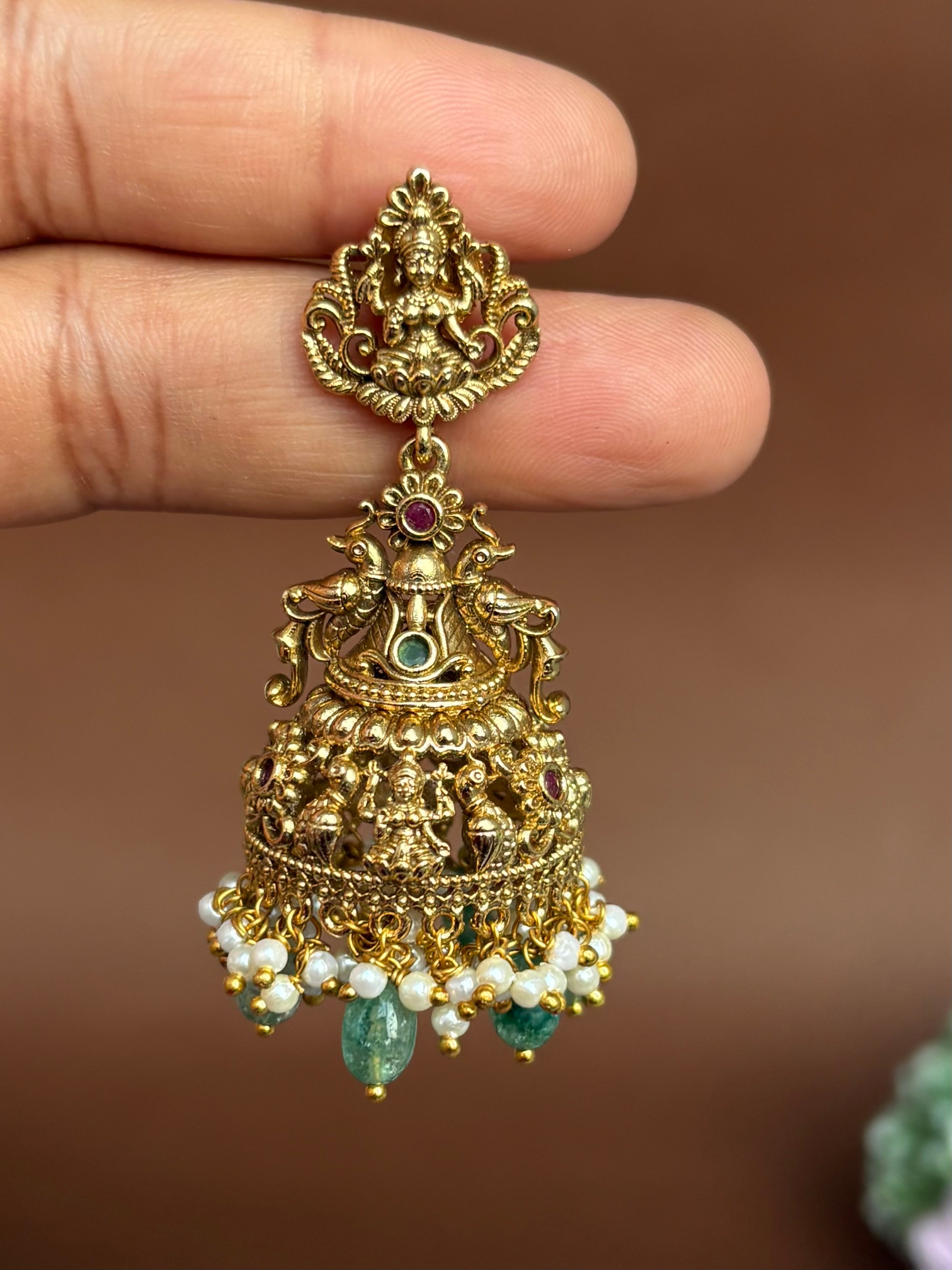 Lakshmi antique jhumkas