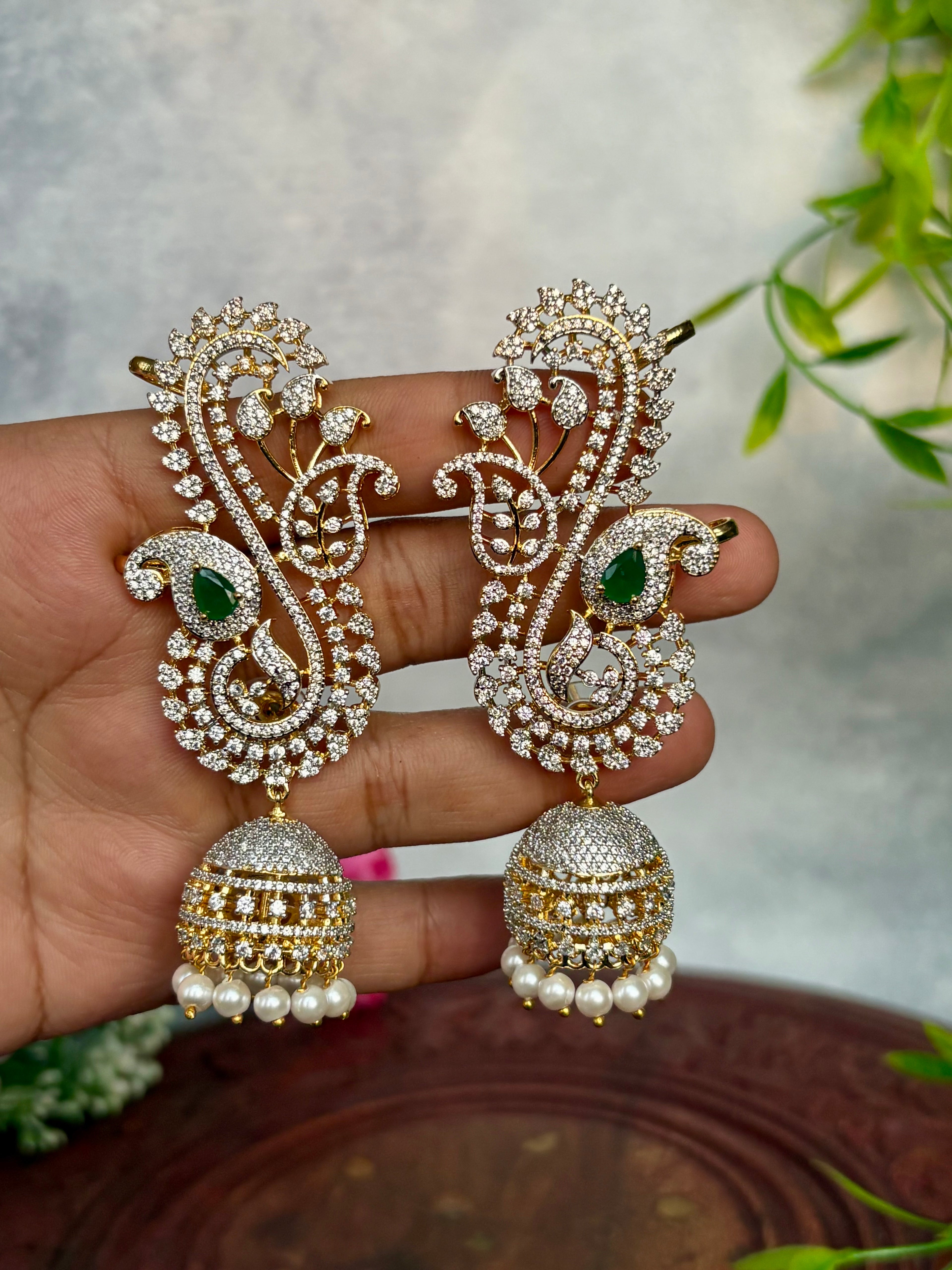 Floral ad earcuffs