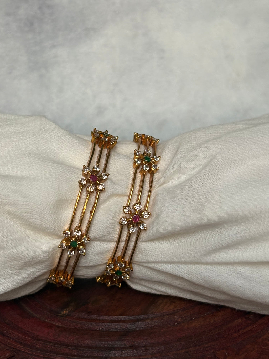 Diamond replica bangles