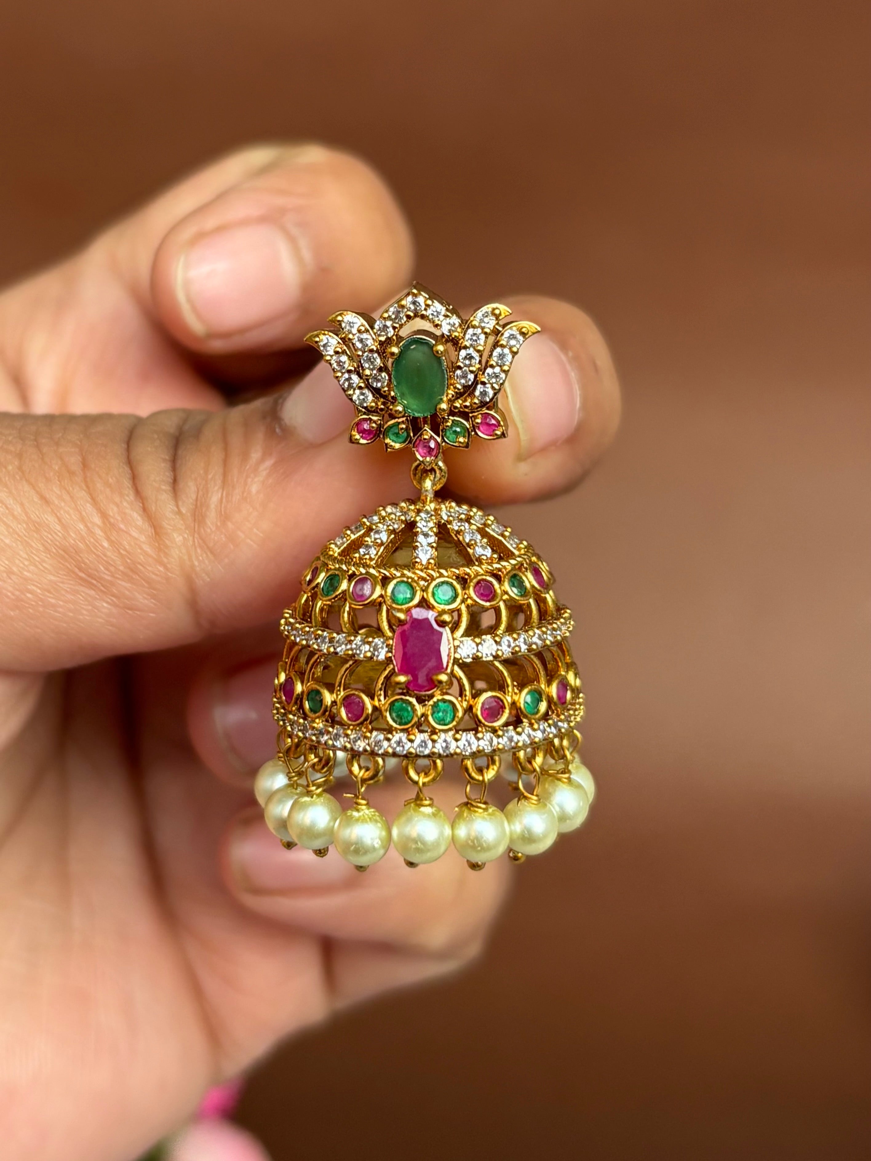 LOTUS JHUMKAS