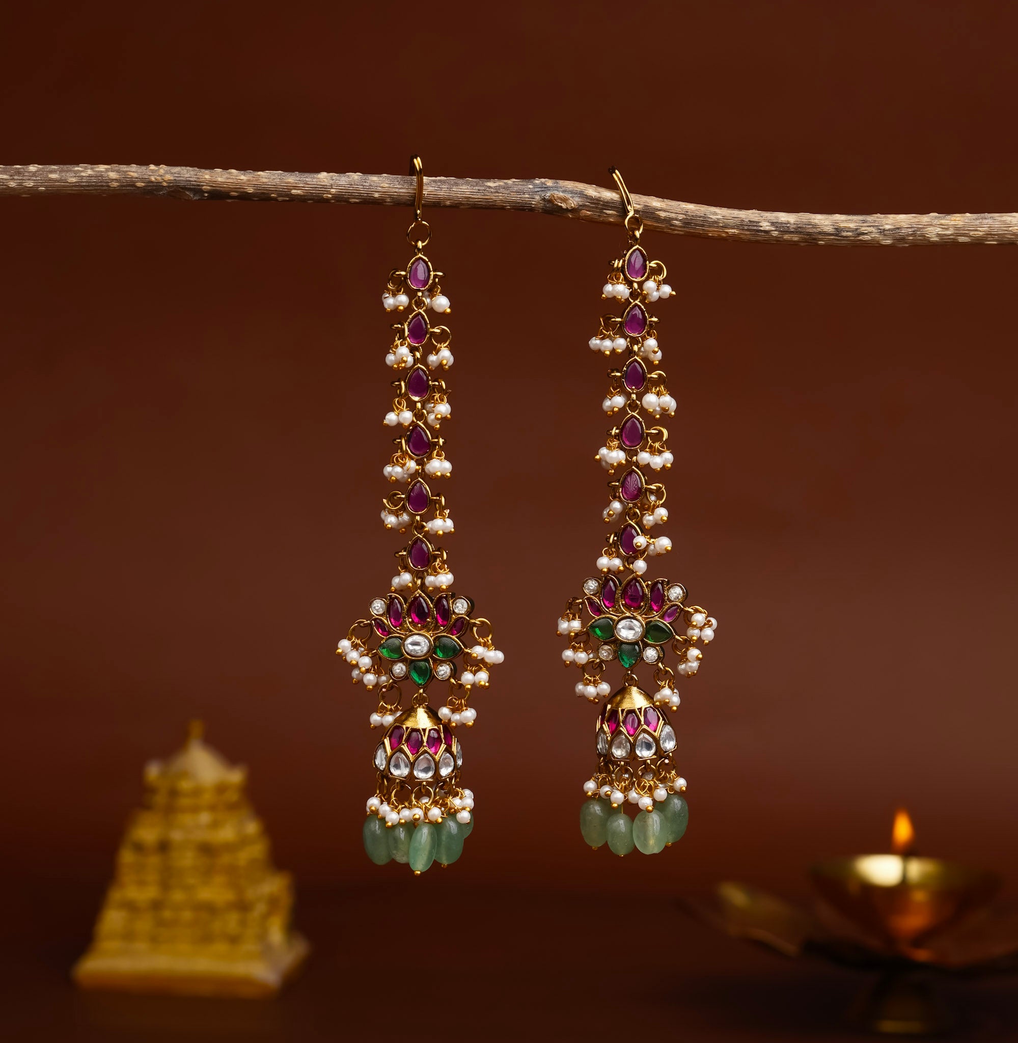LOTUS KEMP MATTIL EARRINGS