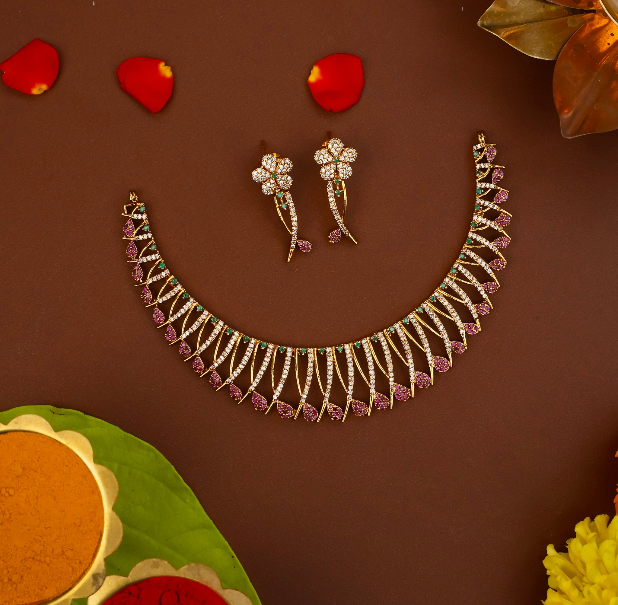 DIAMOND PARTY WEAR NECKPIECE