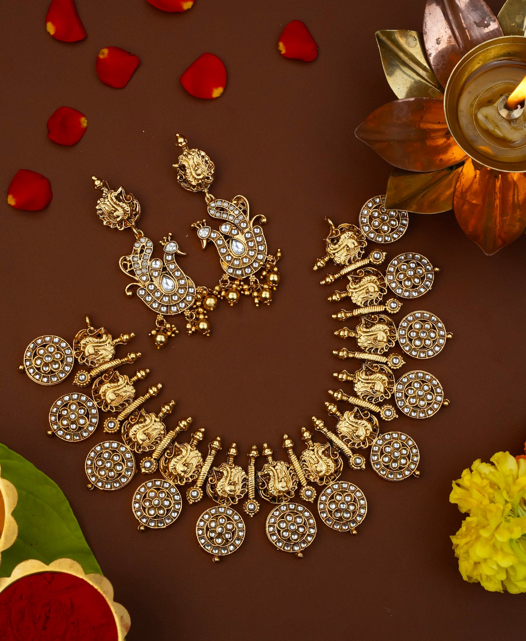 PEACOCK KUNDAN NECKLACE