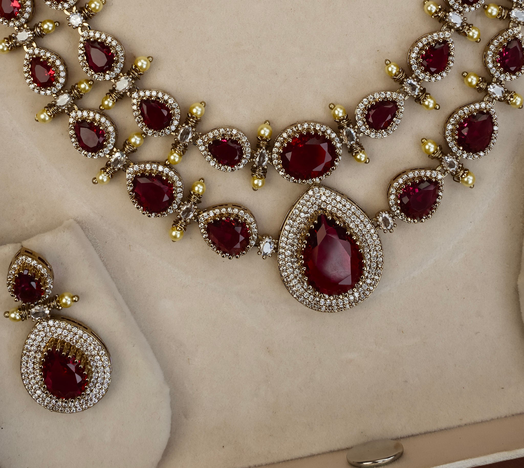 VICTORIAN DOUBLE LAYER NECKPIECE (RED)
