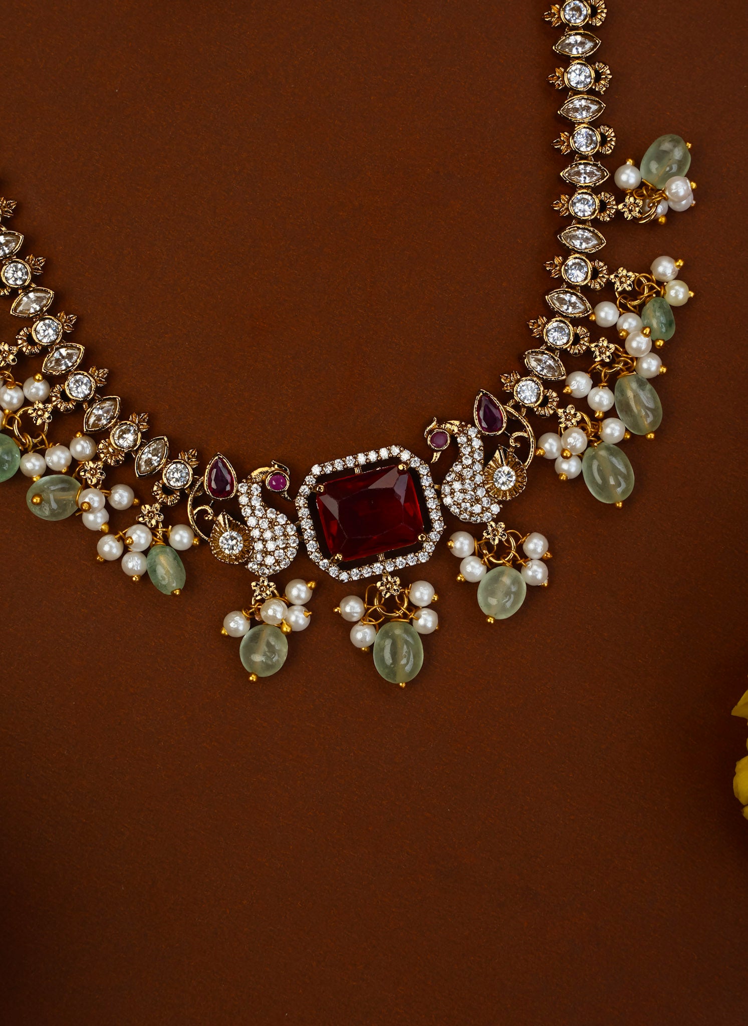 VICTORIAN PEACOCK NECKPIECE