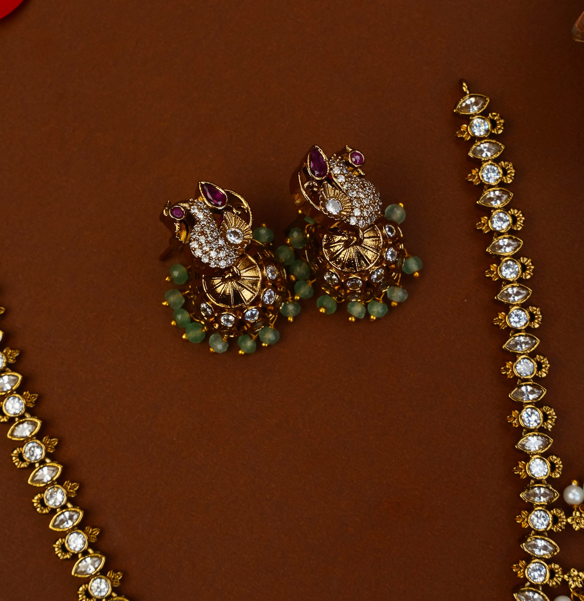 VICTORIAN PEACOCK NECKPIECE