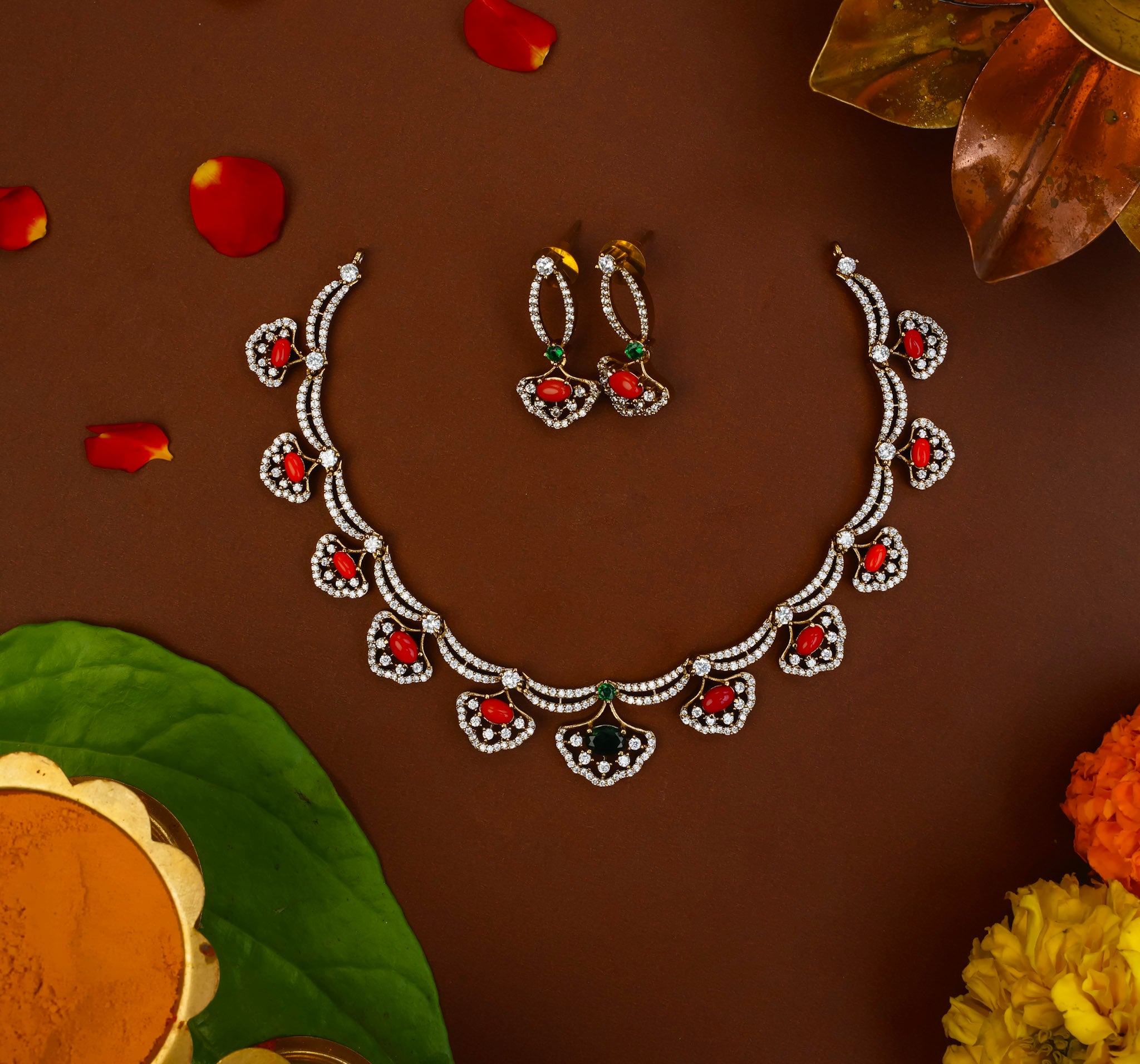 EMERALD CORAL NECKPIECE