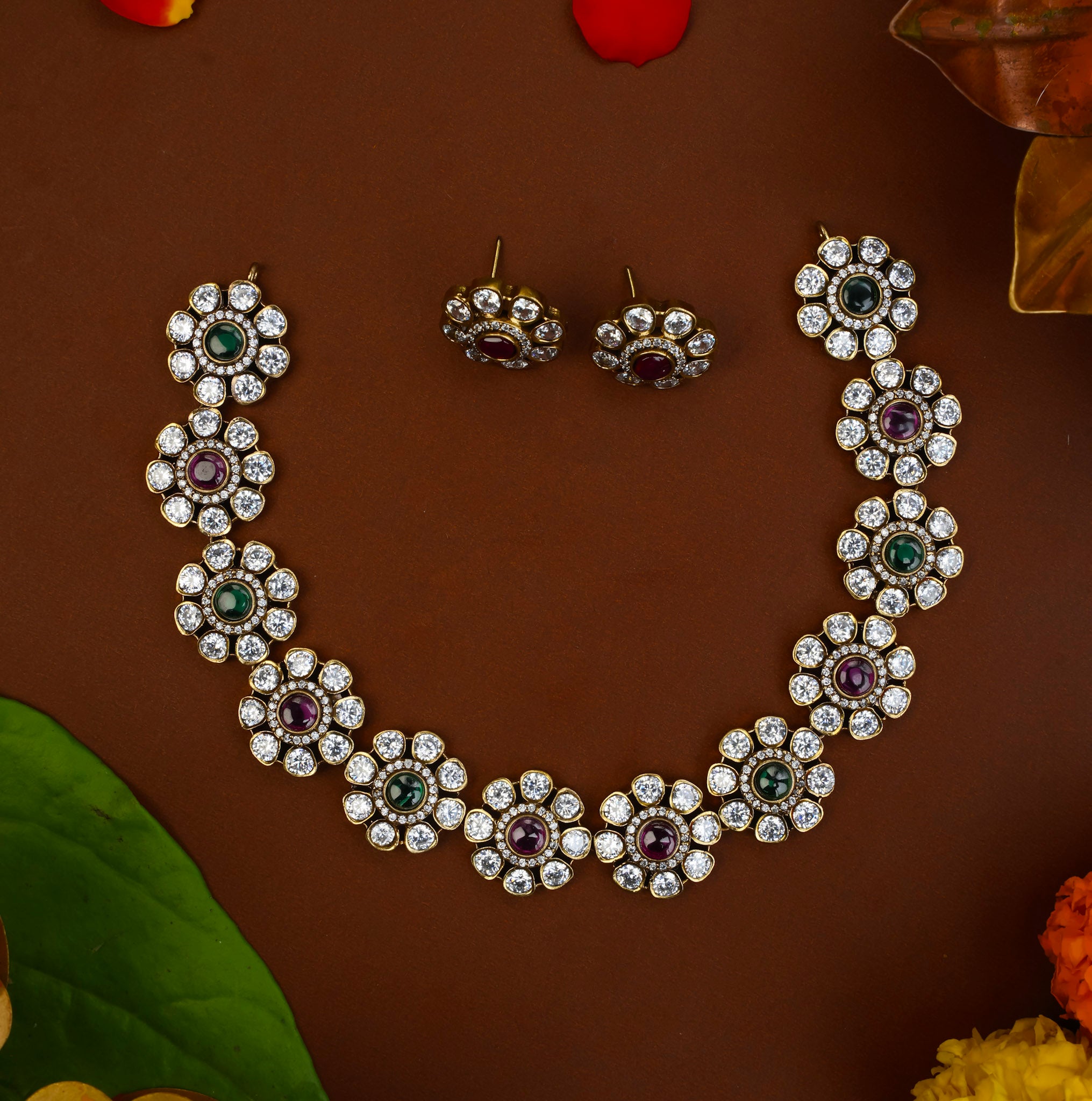 FLORAL MOISSANITE CHOKER / NECKPIECE