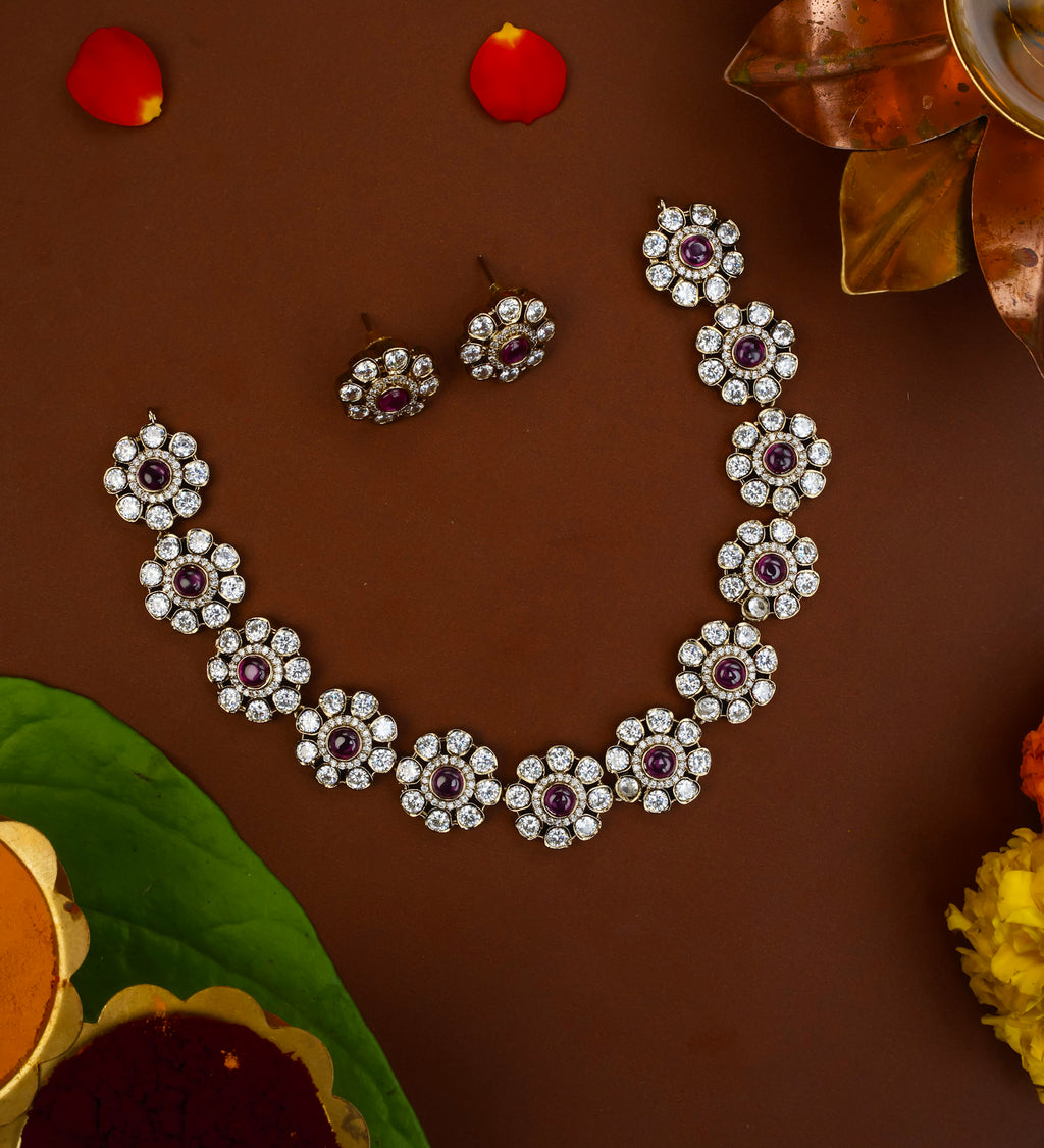 FLORAL MOISSANITE CHOKER / NECKPIECE