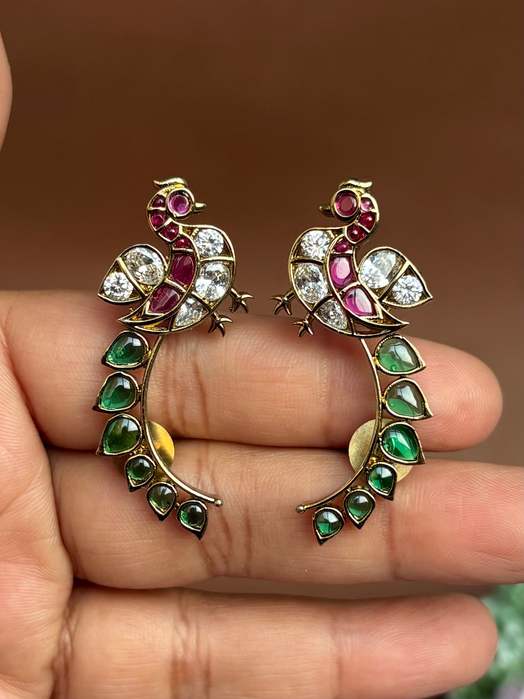 PEACOCK EARCUFFS