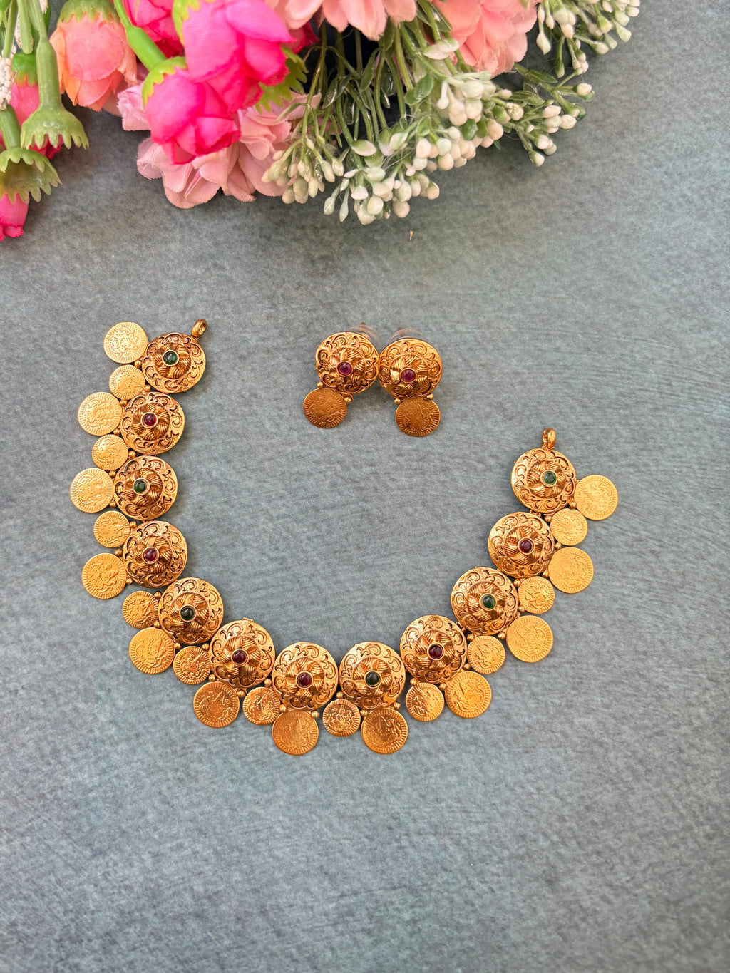 Lakshmi coin neckpiece
