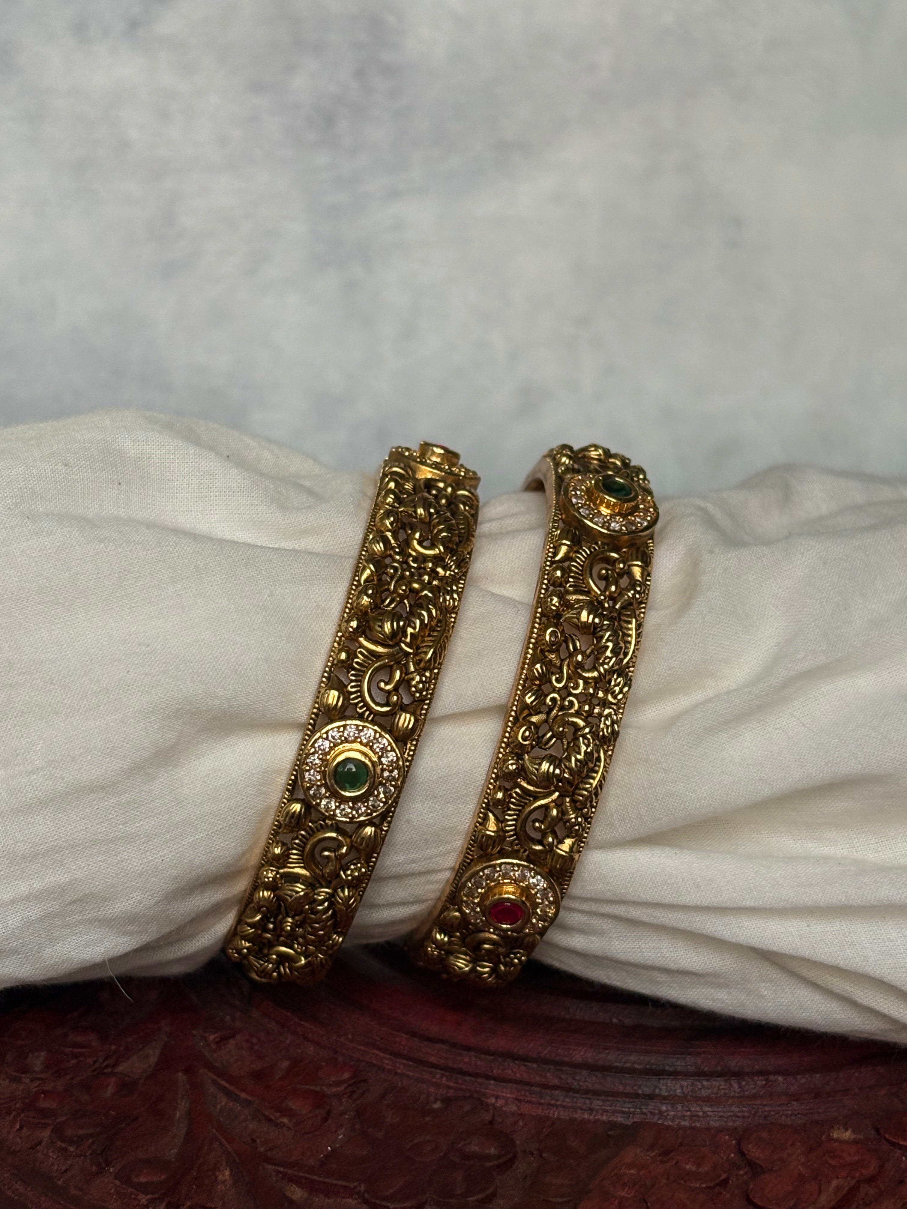 Peacock bangles