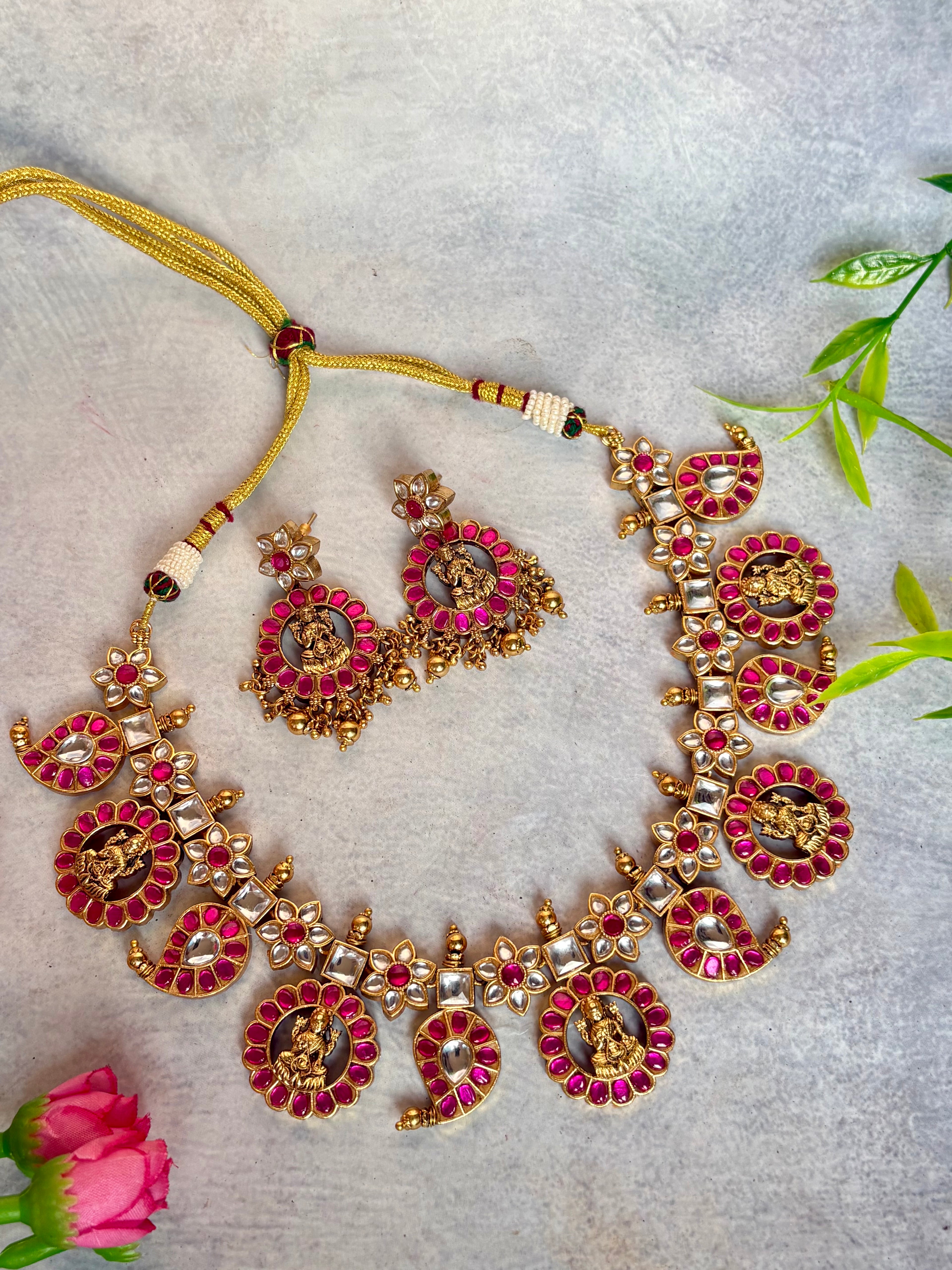 Jadau mango neckpiece
