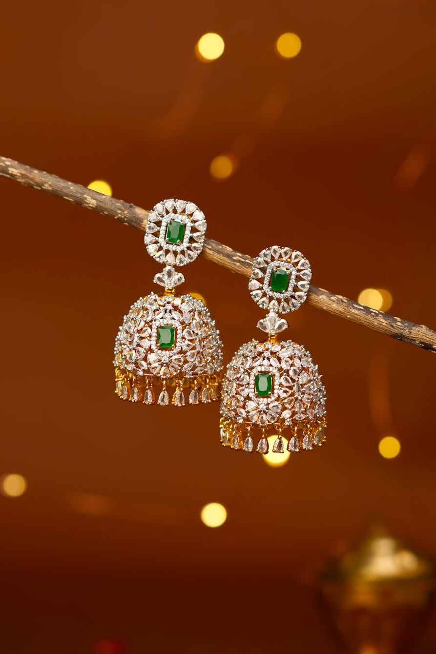 AD JUMBO JHUMKAS (GREEN)