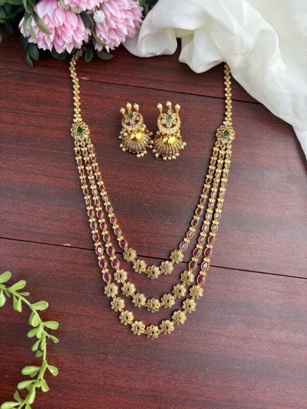 MULTI LAYER KEMP HARAMWITH JHUMKAS