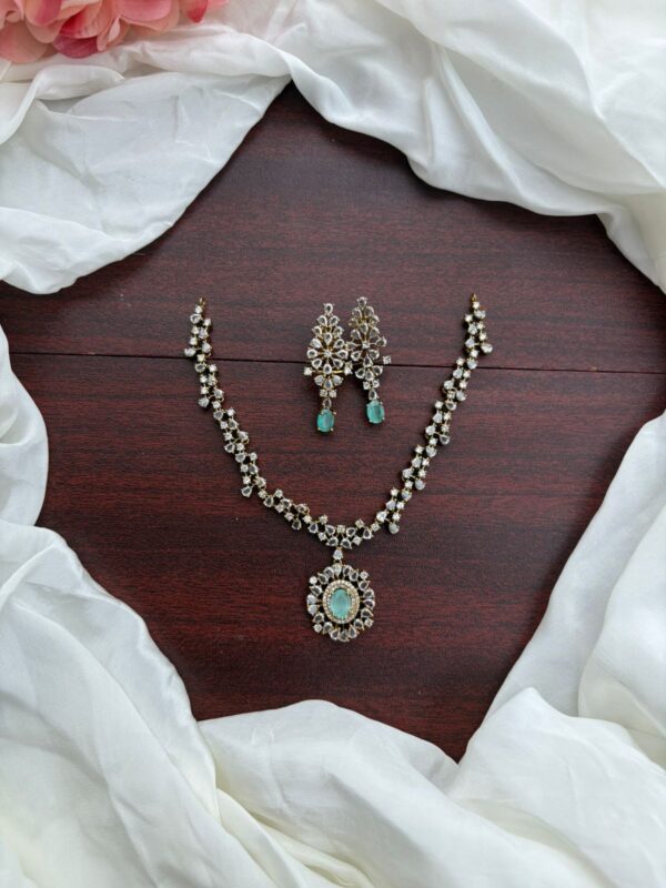 PARTY WEAR PENDANT SET (MINT)