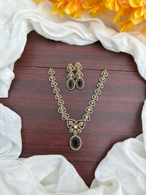 DIAMOND PENDANT SET (PURPLE)