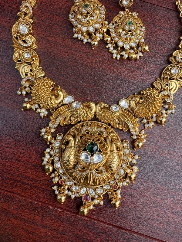 PEACOK BRIDAL NECKPIECE (PEARL) - Image 2