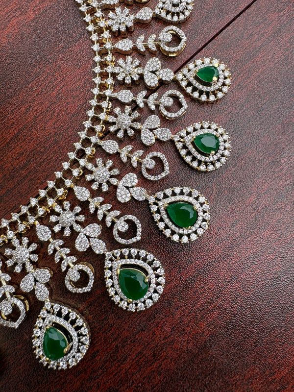 AMERICAN DIAMOND EMERALD HAARAM - Image 2