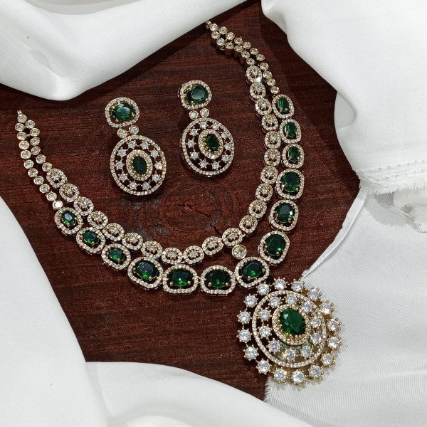 DOUBLE LAYER VICTORIAN NECKPIECE(GREEN)