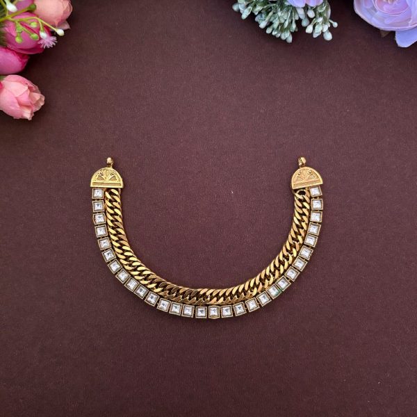 JADAU KUNDAN GOLD REPLICA NECKPIECE