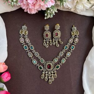 VICTORIAN DOUBLE LAYER AD NECKPIECE (MULTI)