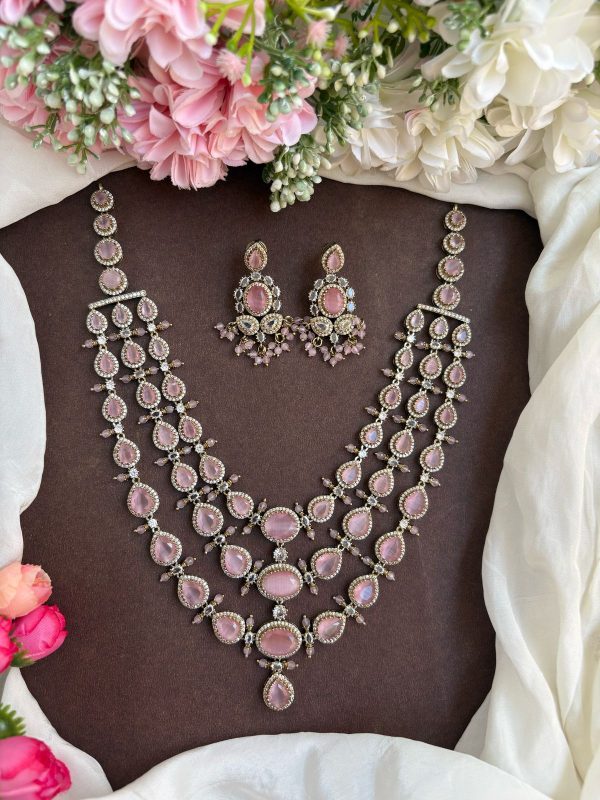3 LAYER VICTORIAN NECKSET (PINK)